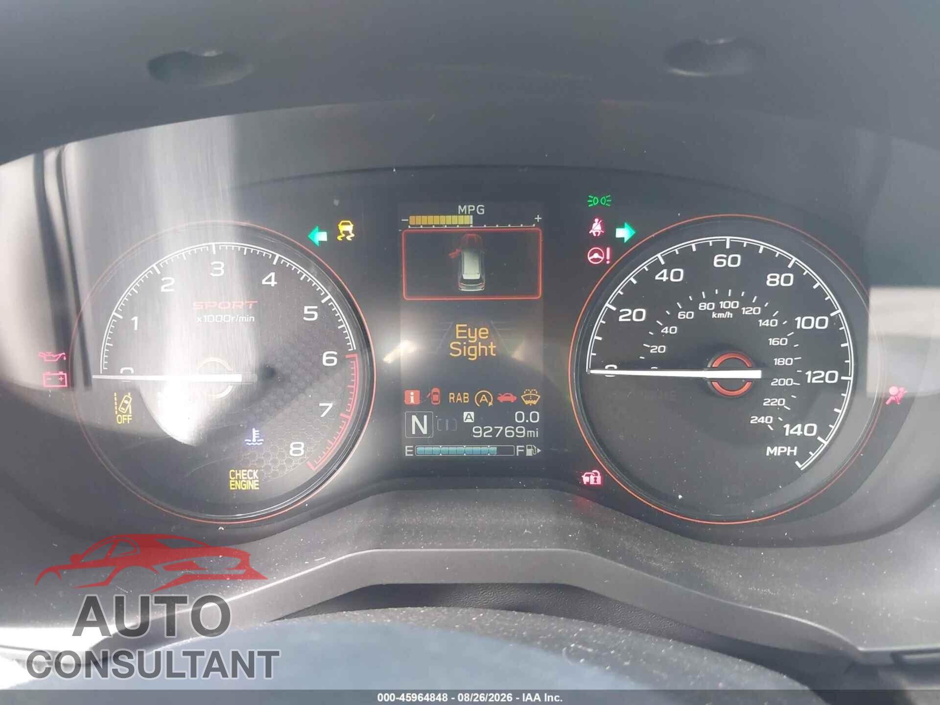 SUBARU FORESTER 2020 - JF2SKARC4LH544949