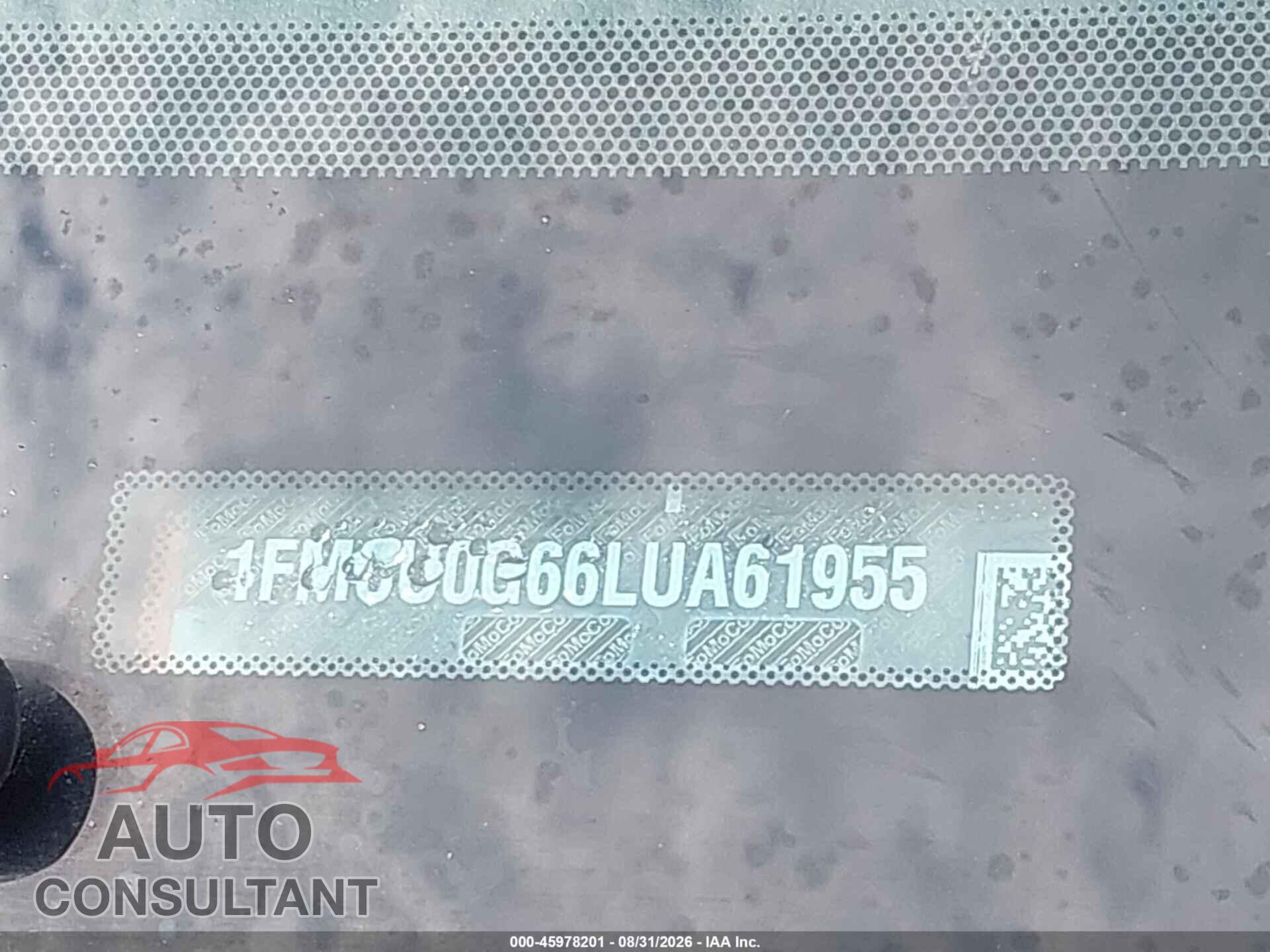 FORD ESCAPE 2020 - 1FMCU0G66LUA61955