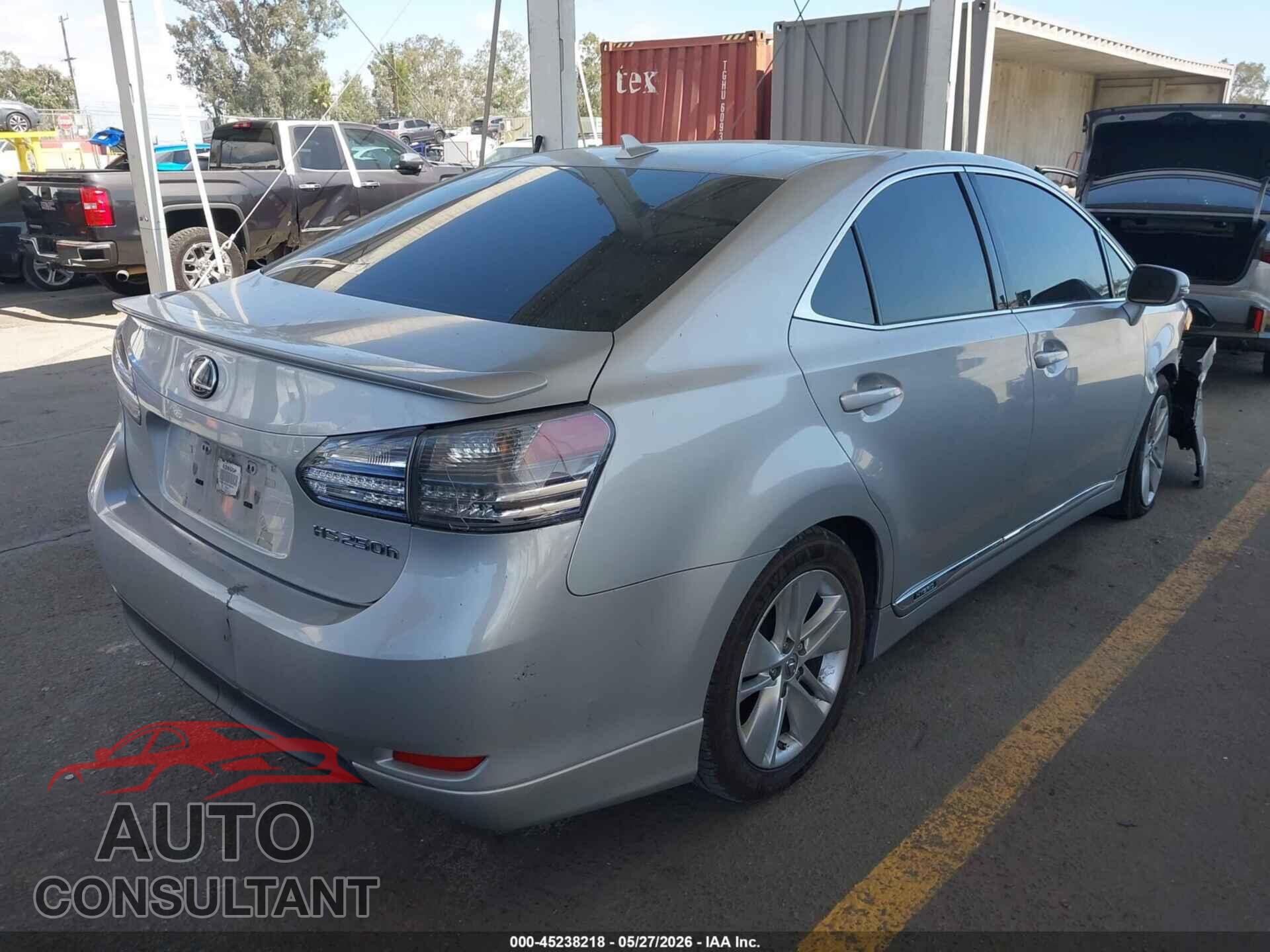 LEXUS HS 250H 2012 - JTHBB1BA4C2050504