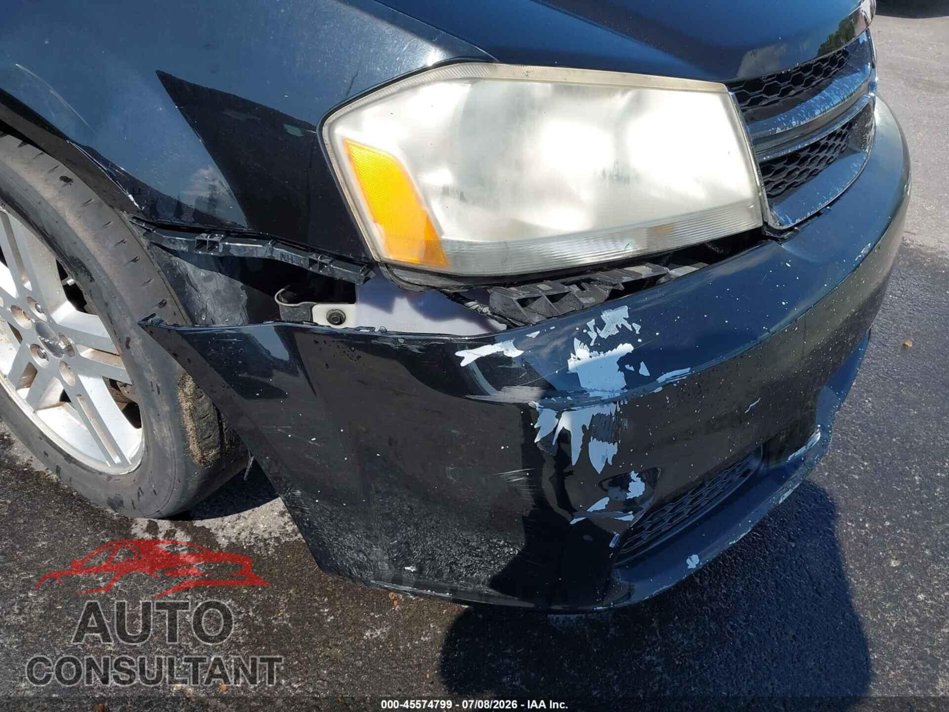 DODGE AVENGER 2012 - 1C3CDZCB3CN144642