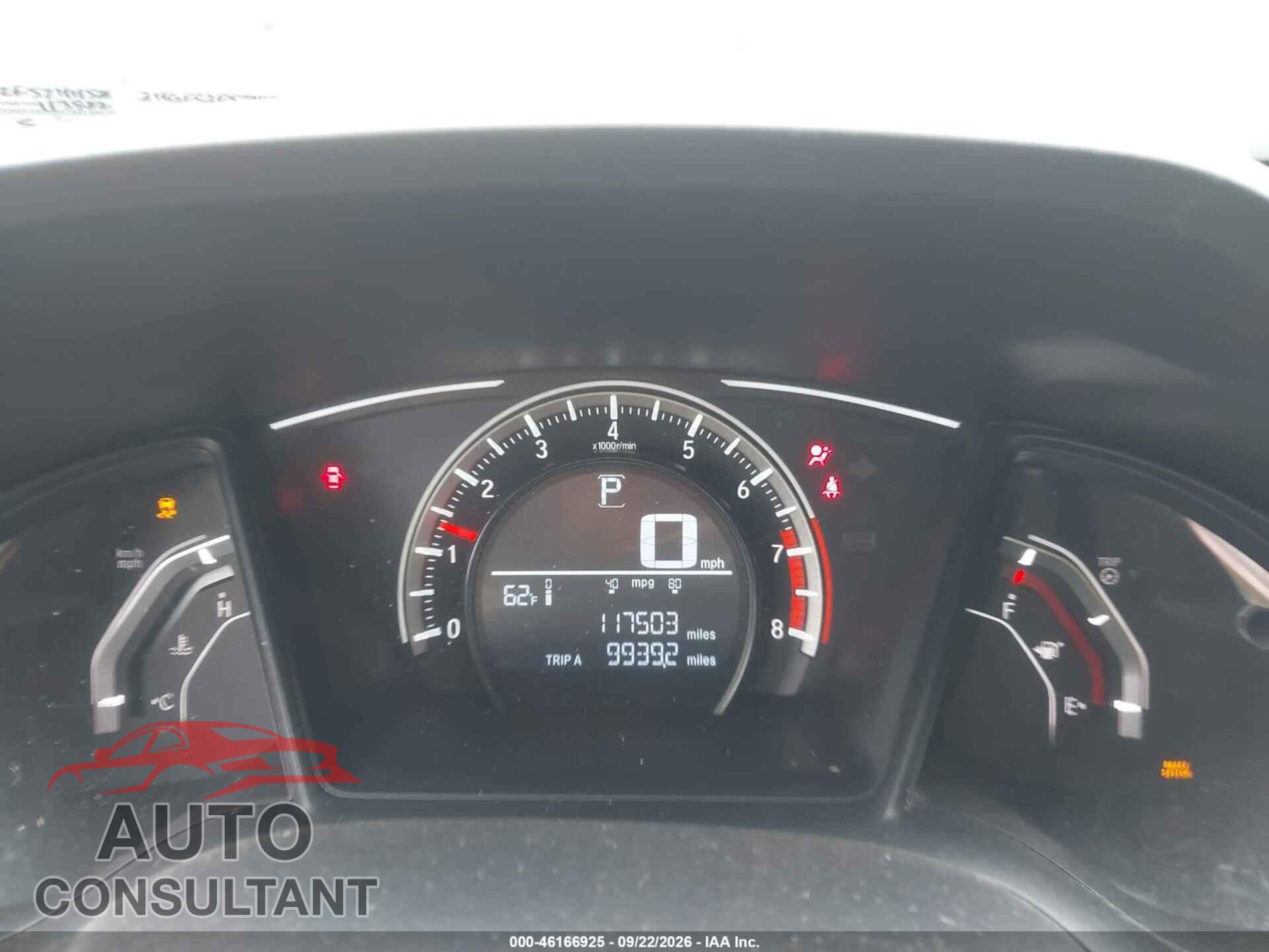 HONDA CIVIC 2017 - 2HGFC2F57HH528076