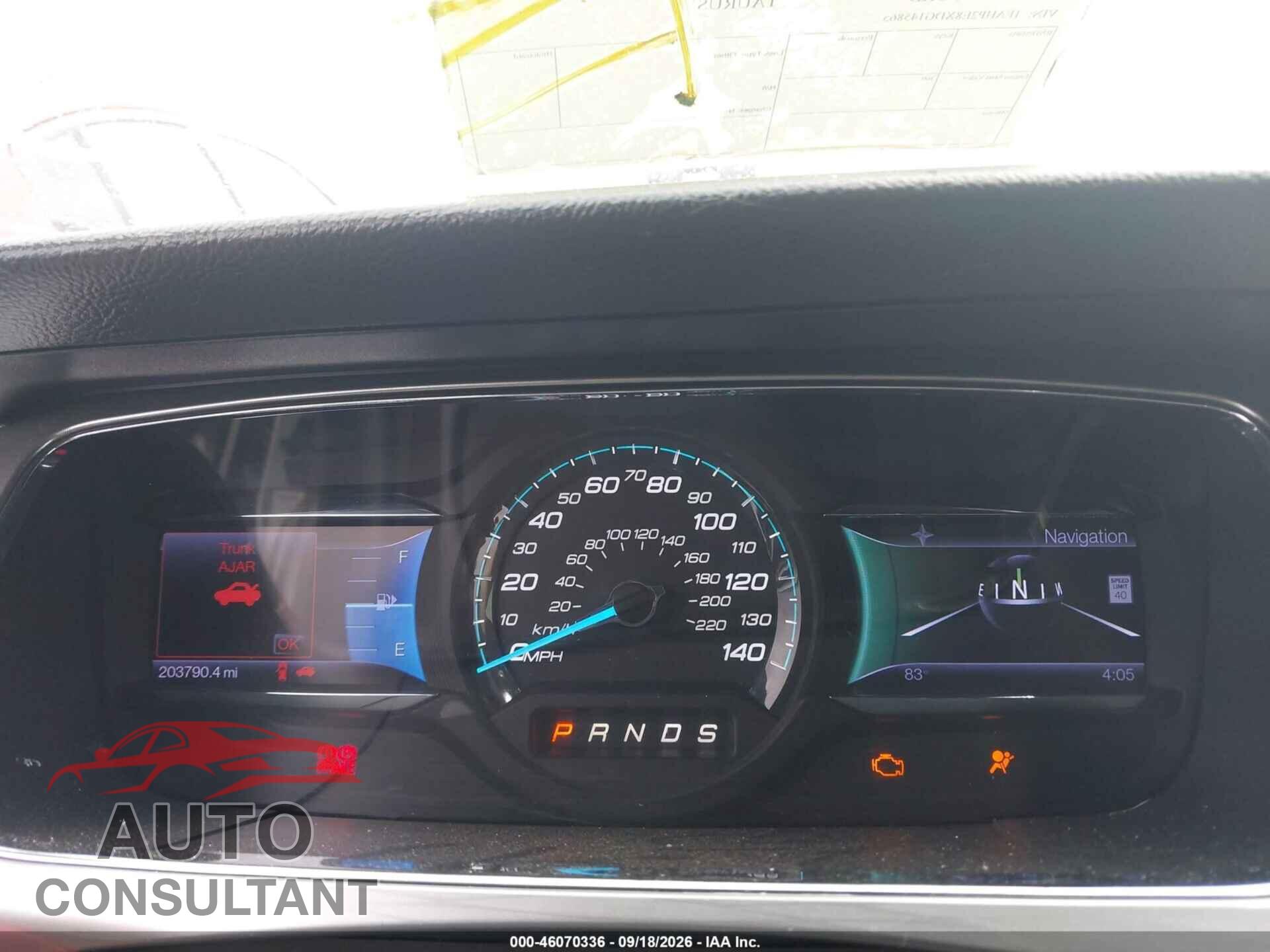 FORD TAURUS 2013 - 1FAHP2E8XDG145865