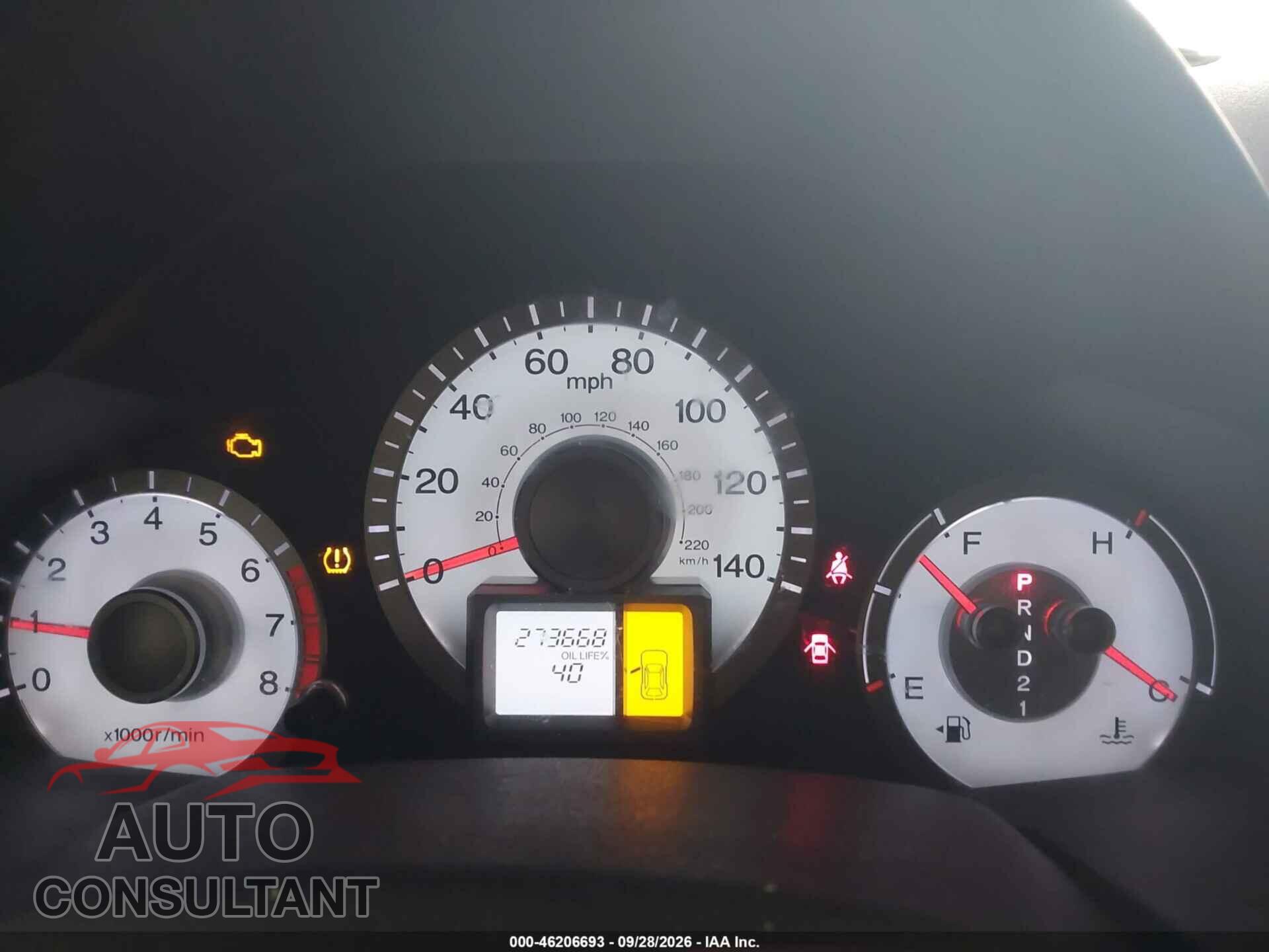 HONDA PILOT 2011 - 5FNYF4H21BB040512