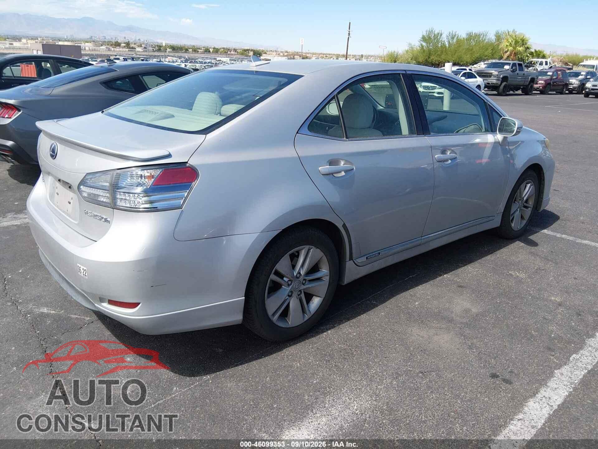 LEXUS HS 250H 2010 - JTHBB1BA8A2021312