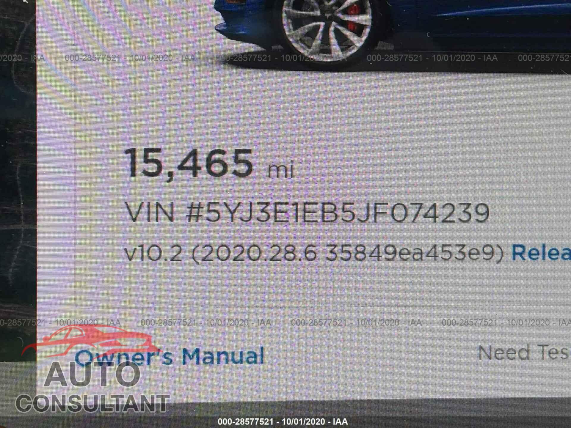 TESLA MODEL 3 2018 - 5YJ3E1EB5JF074239