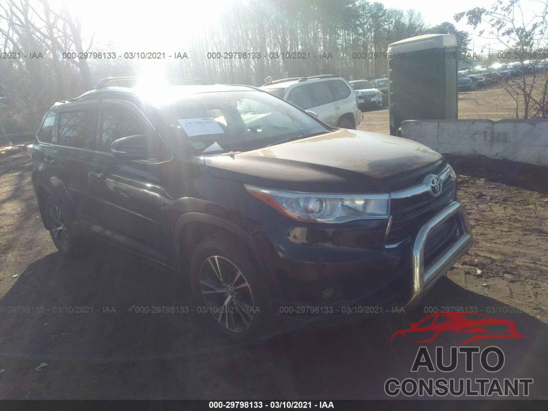 TOYOTA HIGHLANDER 2016 - 5TDJKRFH3GS253997