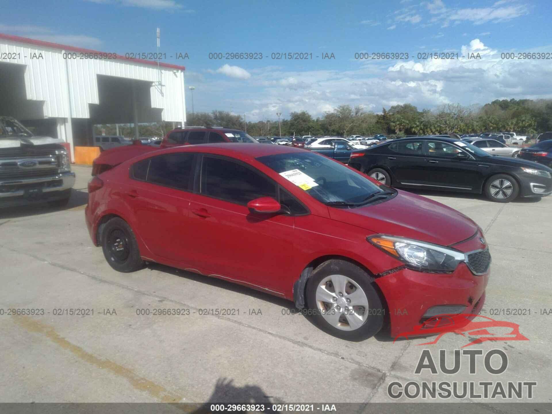 KIA FORTE 2016 - KNAFK4A61G5487637