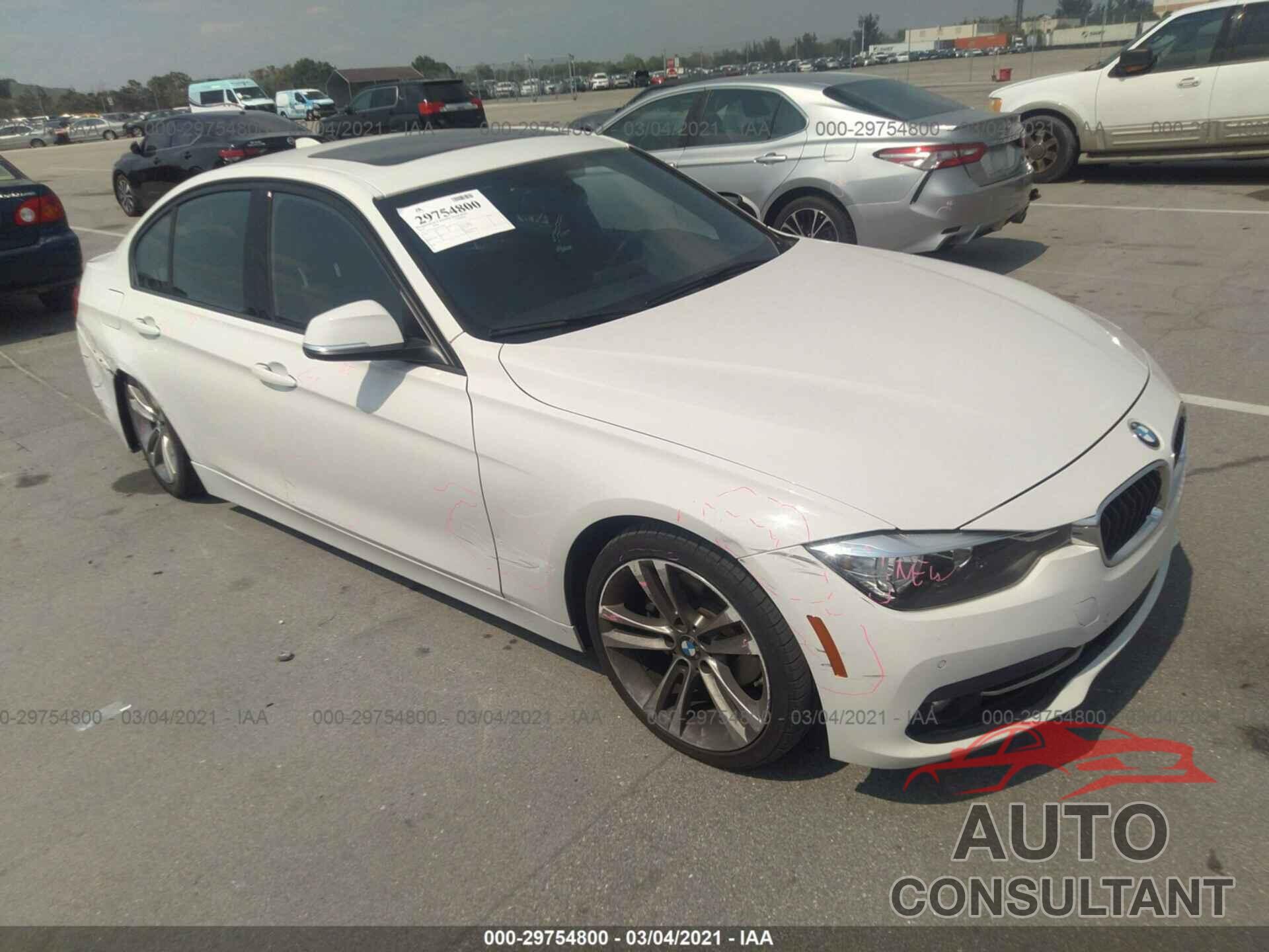 BMW 3 SERIES 2016 - WBA8E9G5XGNU28789