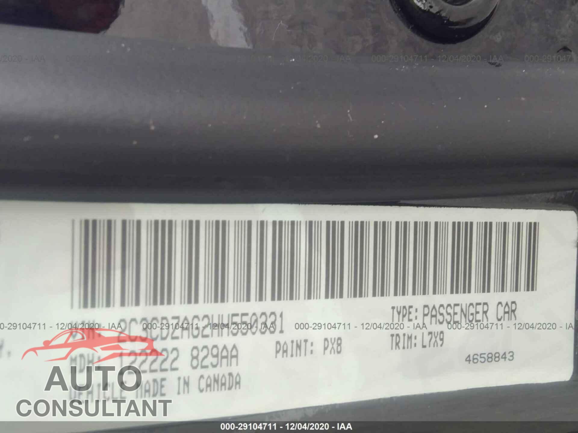 DODGE CHALLENGER 2017 - 2C3CDZAG2HH550331