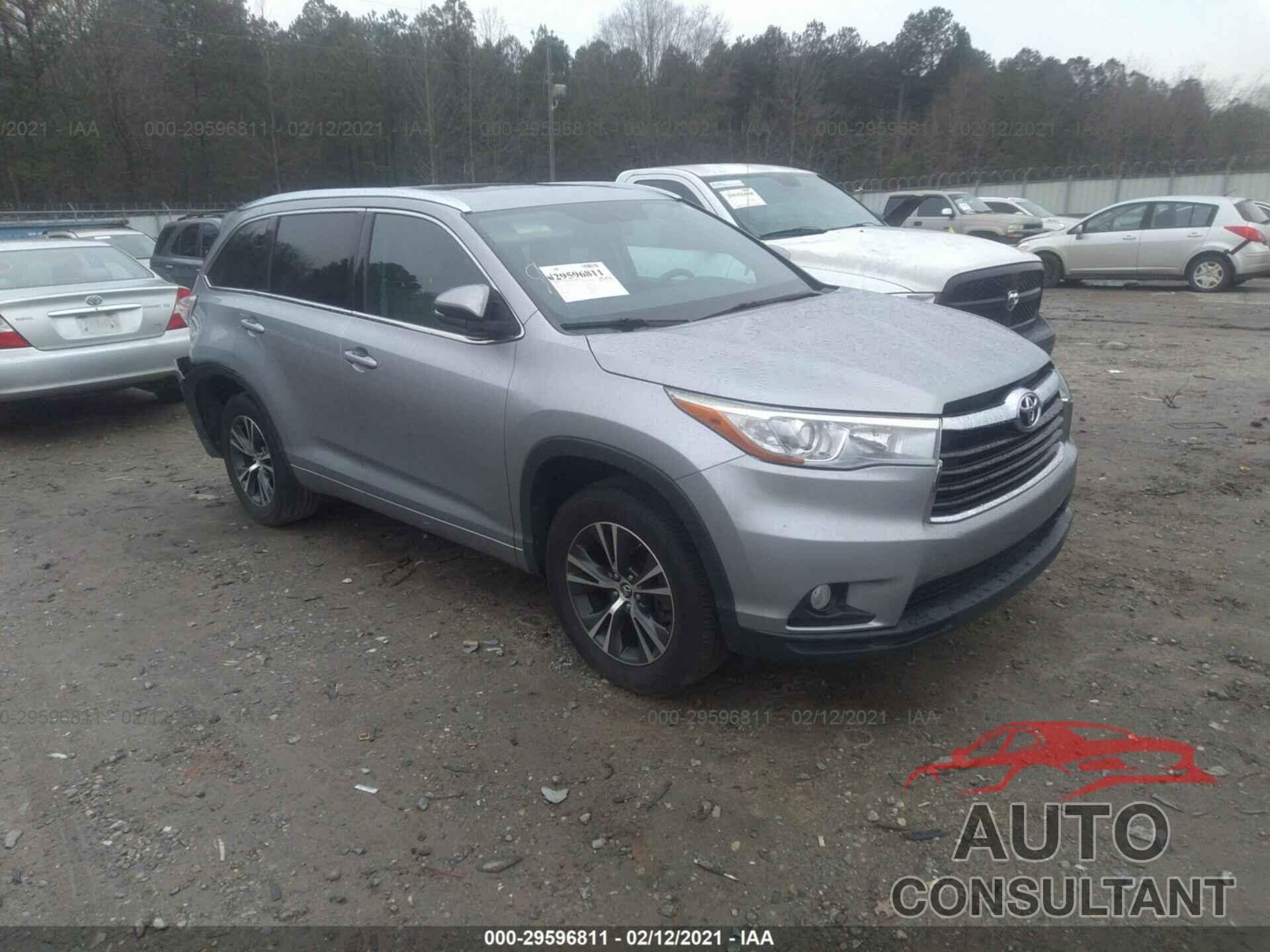 TOYOTA HIGHLANDER 2016 - 5TDKKRFH4GS138202