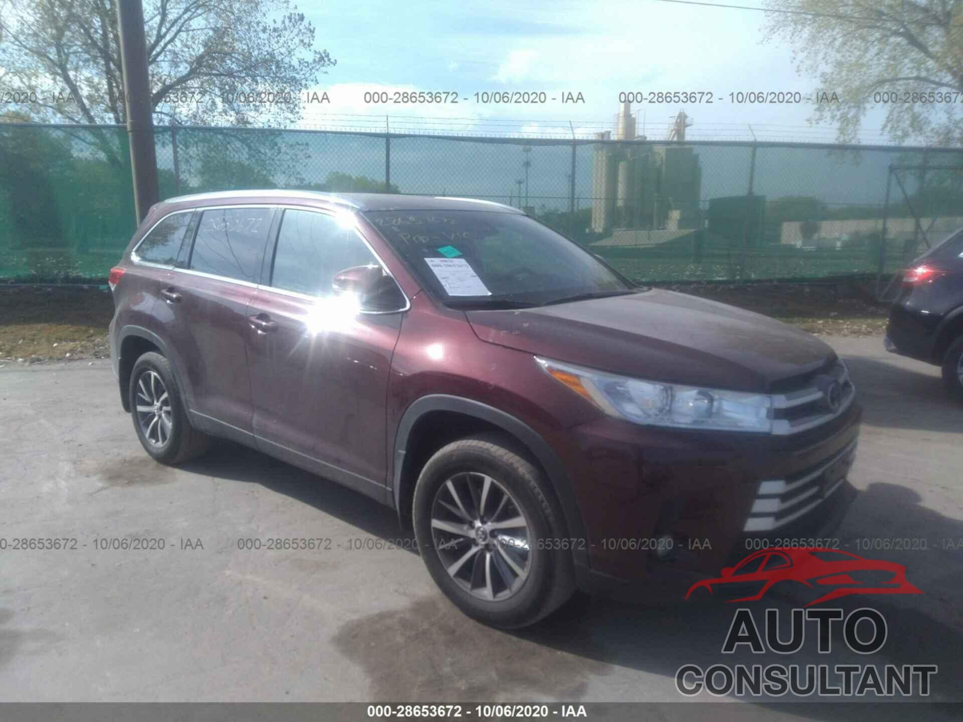 TOYOTA HIGHLANDER 2019 - 5TDJZRFH3KS705497