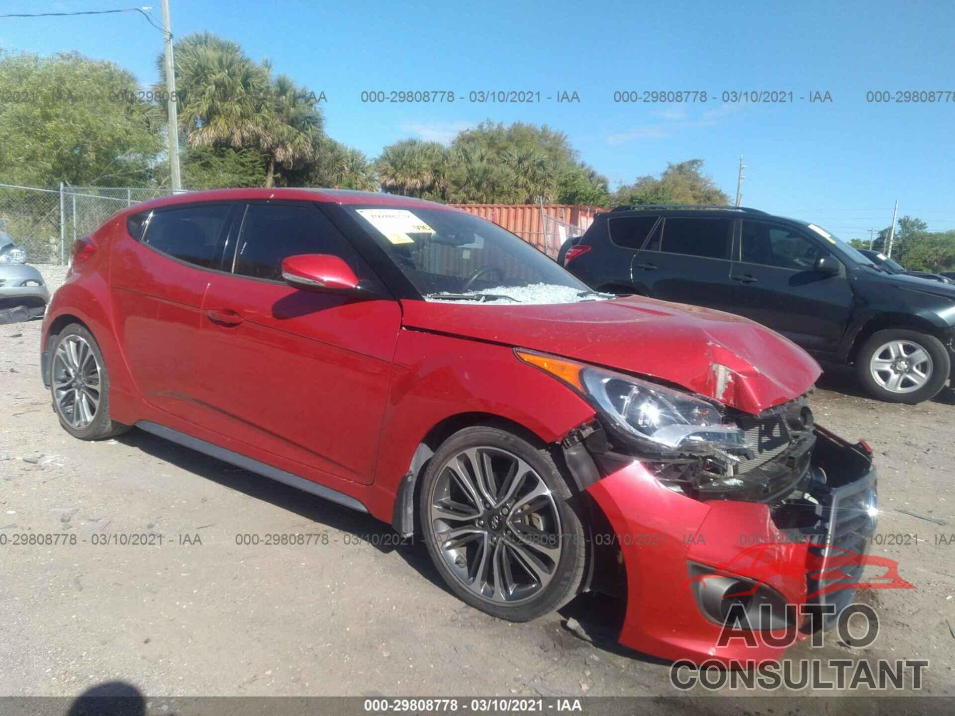 HYUNDAI VELOSTER 2016 - KMHTC6AEXGU274452