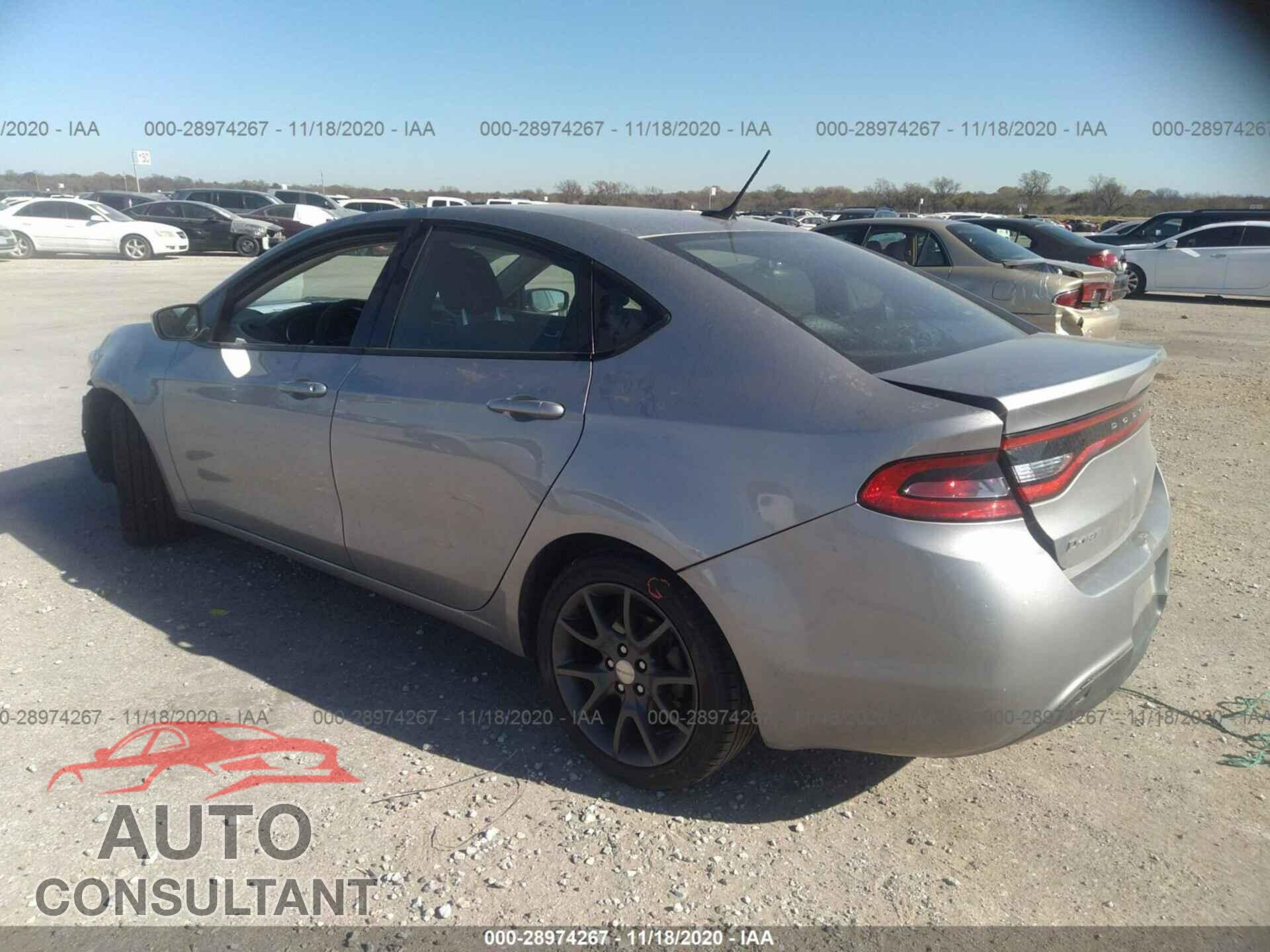 DODGE DART 2016 - 1C3CDFAA3GD737342
