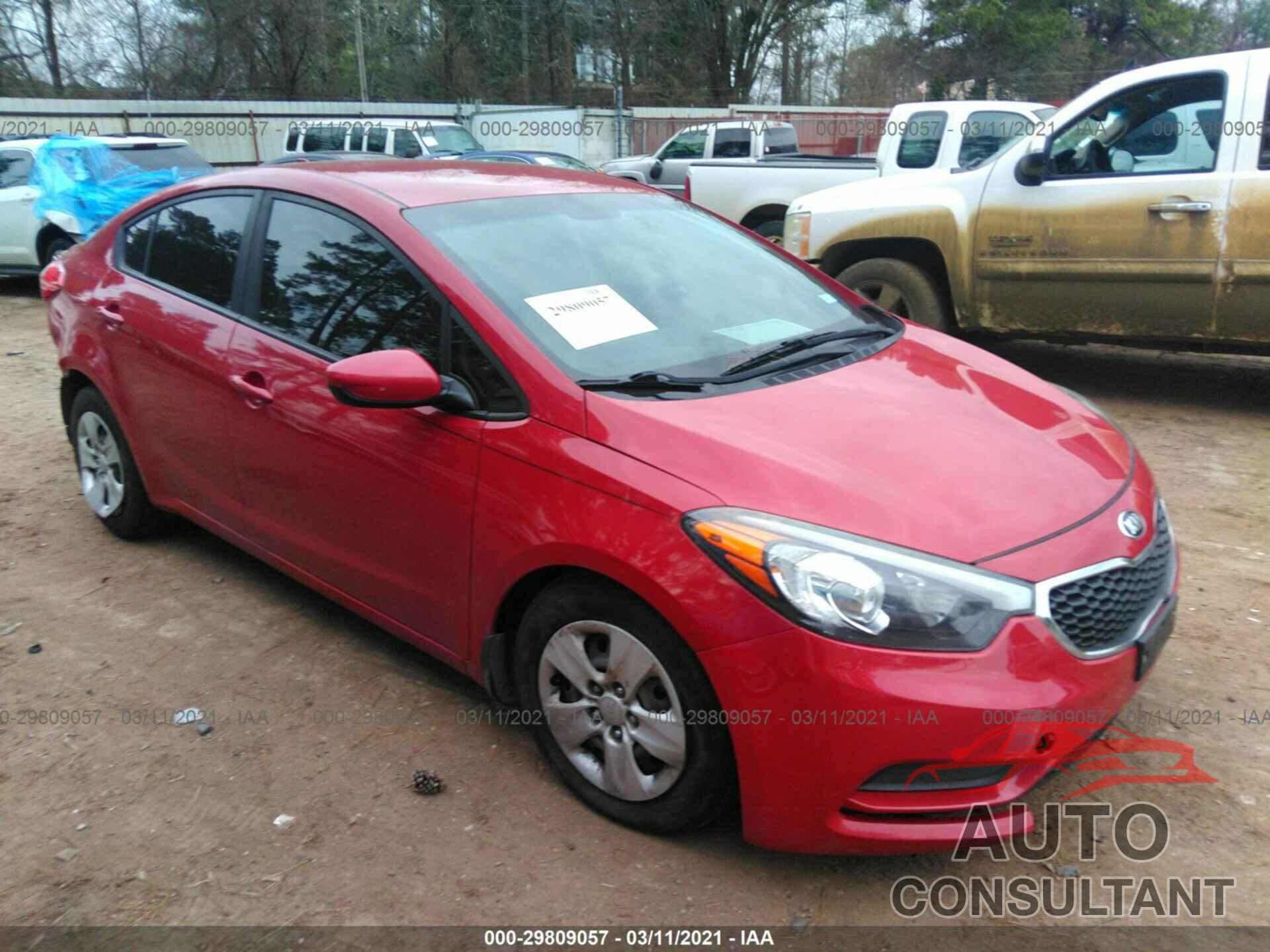 KIA FORTE 2016 - KNAFK4A65G5607505