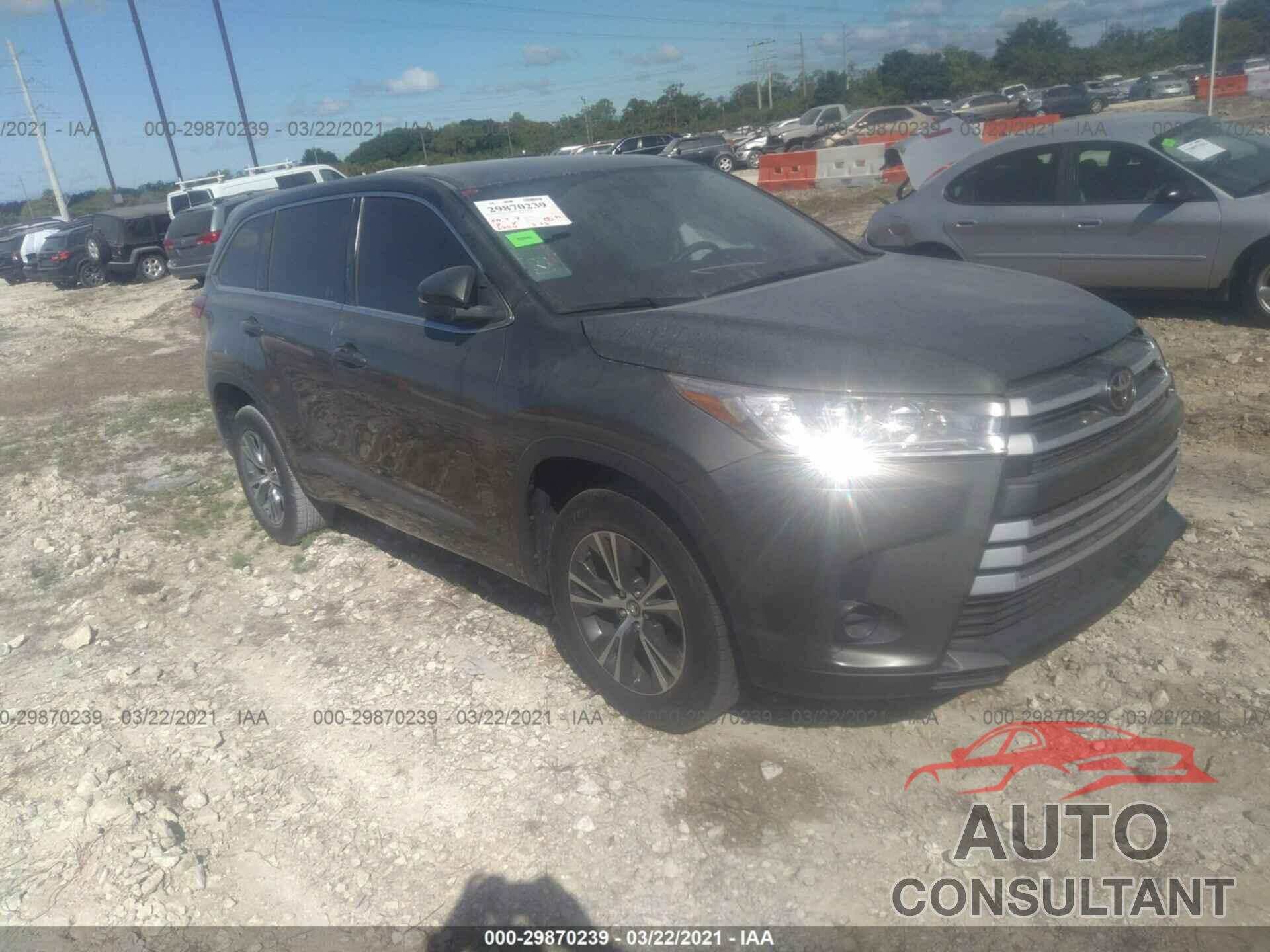 TOYOTA HIGHLANDER 2017 - 5TDZARFH2HS024444