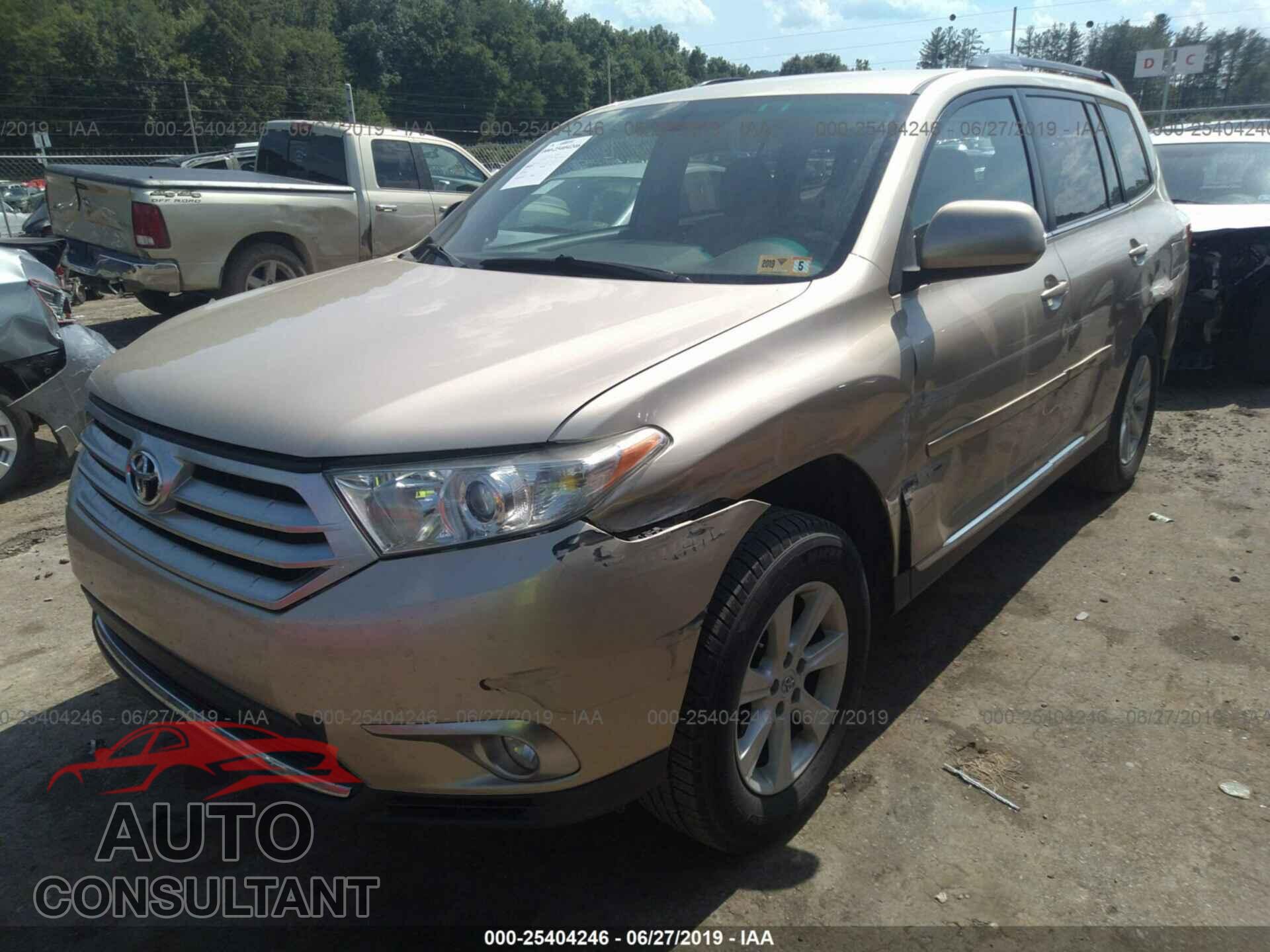 TOYOTA HIGHLANDER 2012 - 5TDBK3EH5CS135141