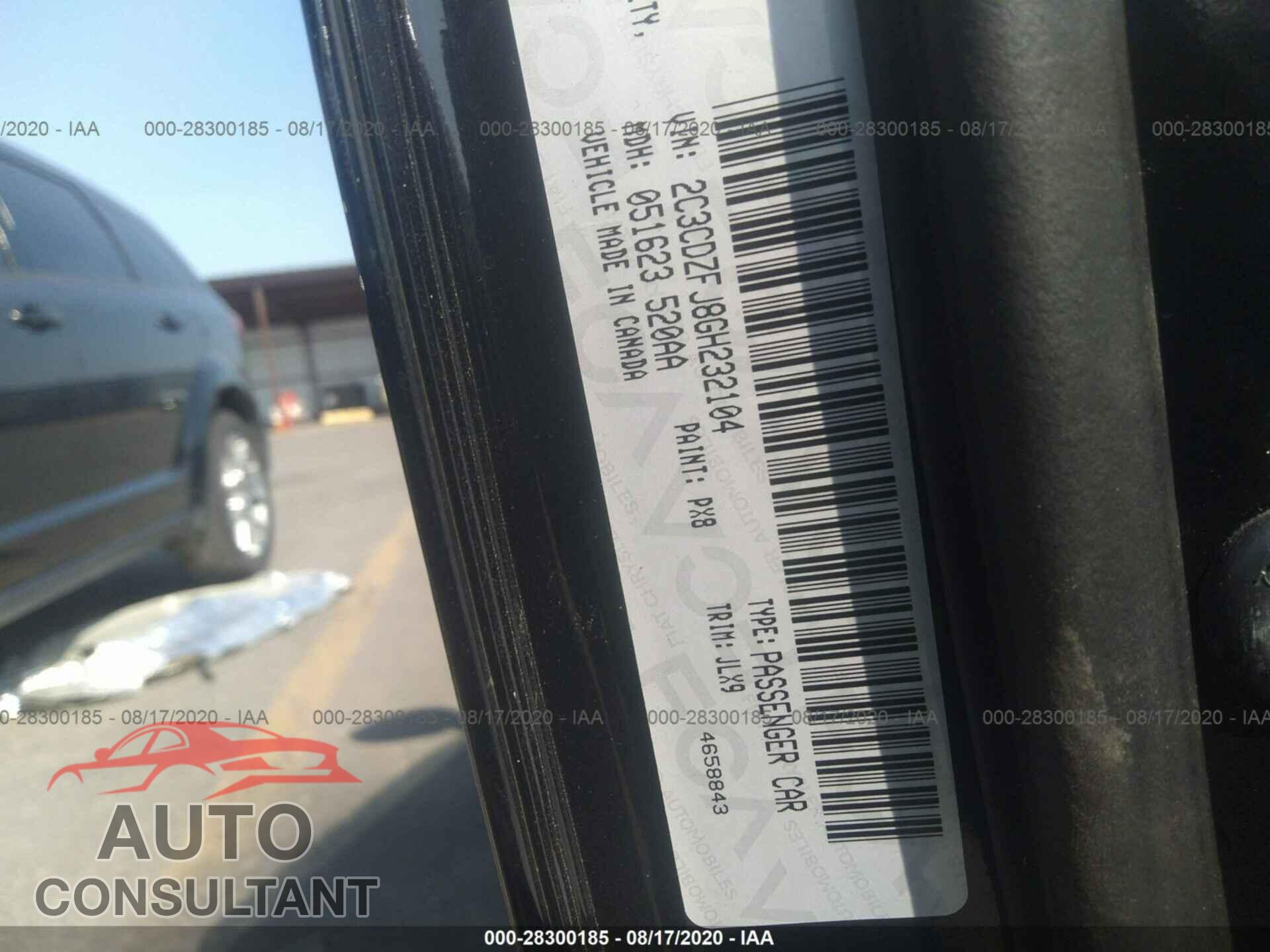 DODGE CHALLENGER 2016 - 2C3CDZFJ8GH232104