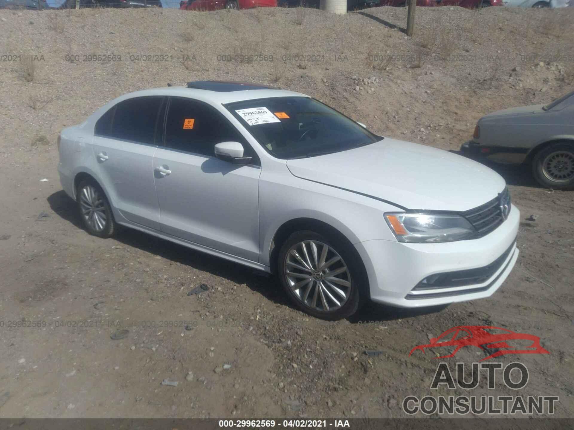 VOLKSWAGEN JETTA SEDAN 2016 - 3VWL07AJXGM233417