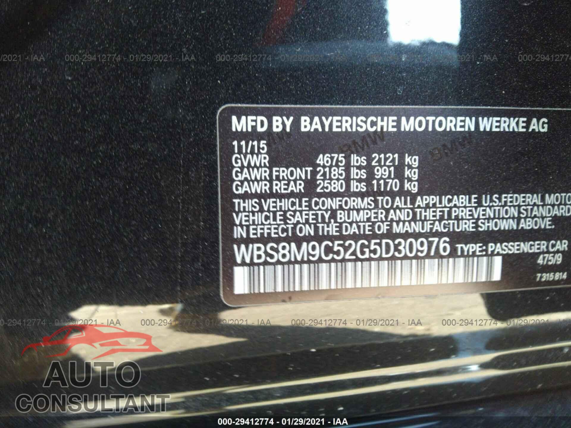 BMW M3 2016 - WBS8M9C52G5D30976