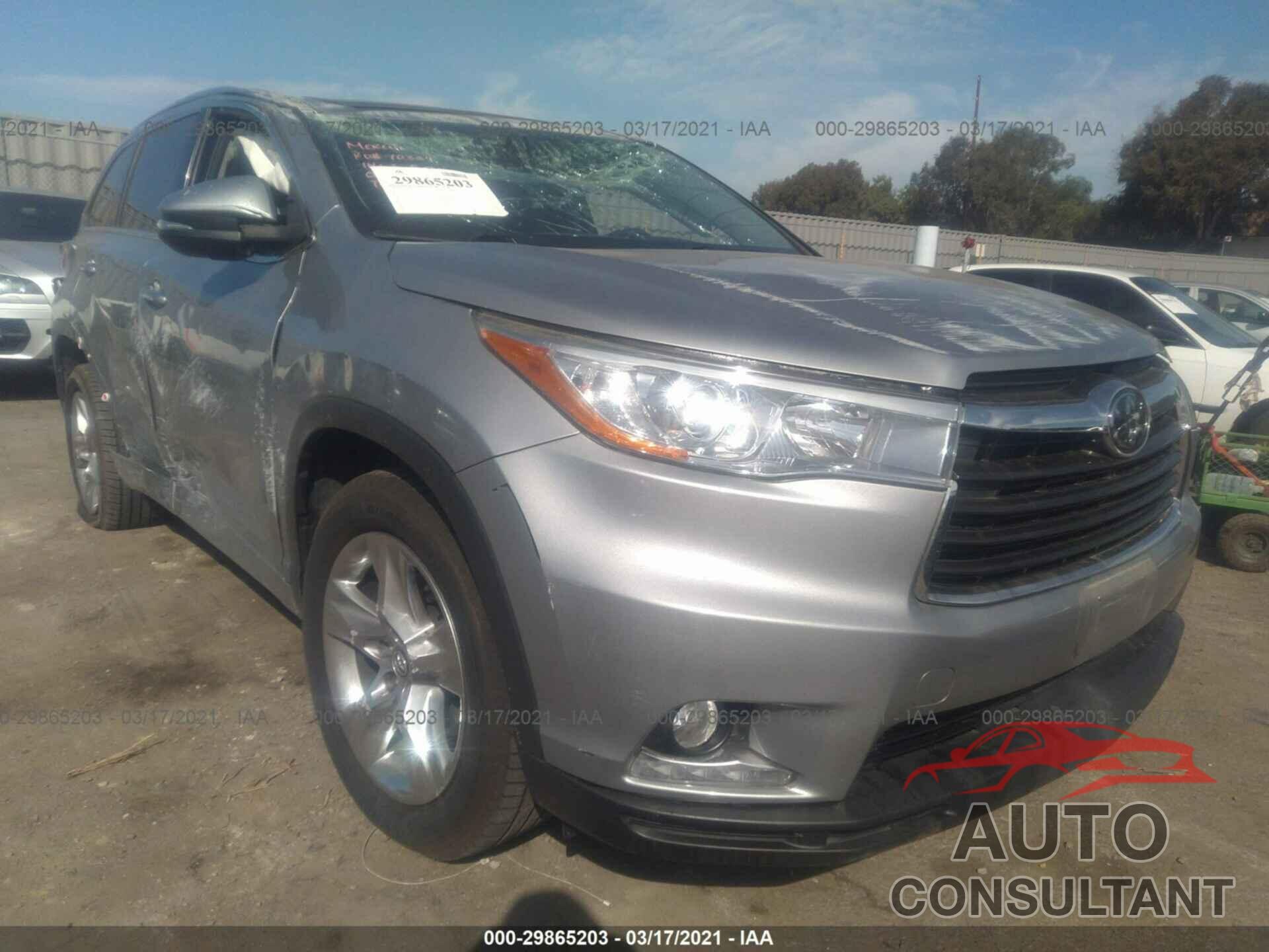 TOYOTA HIGHLANDER 2016 - 5TDYKRFHXGS180383