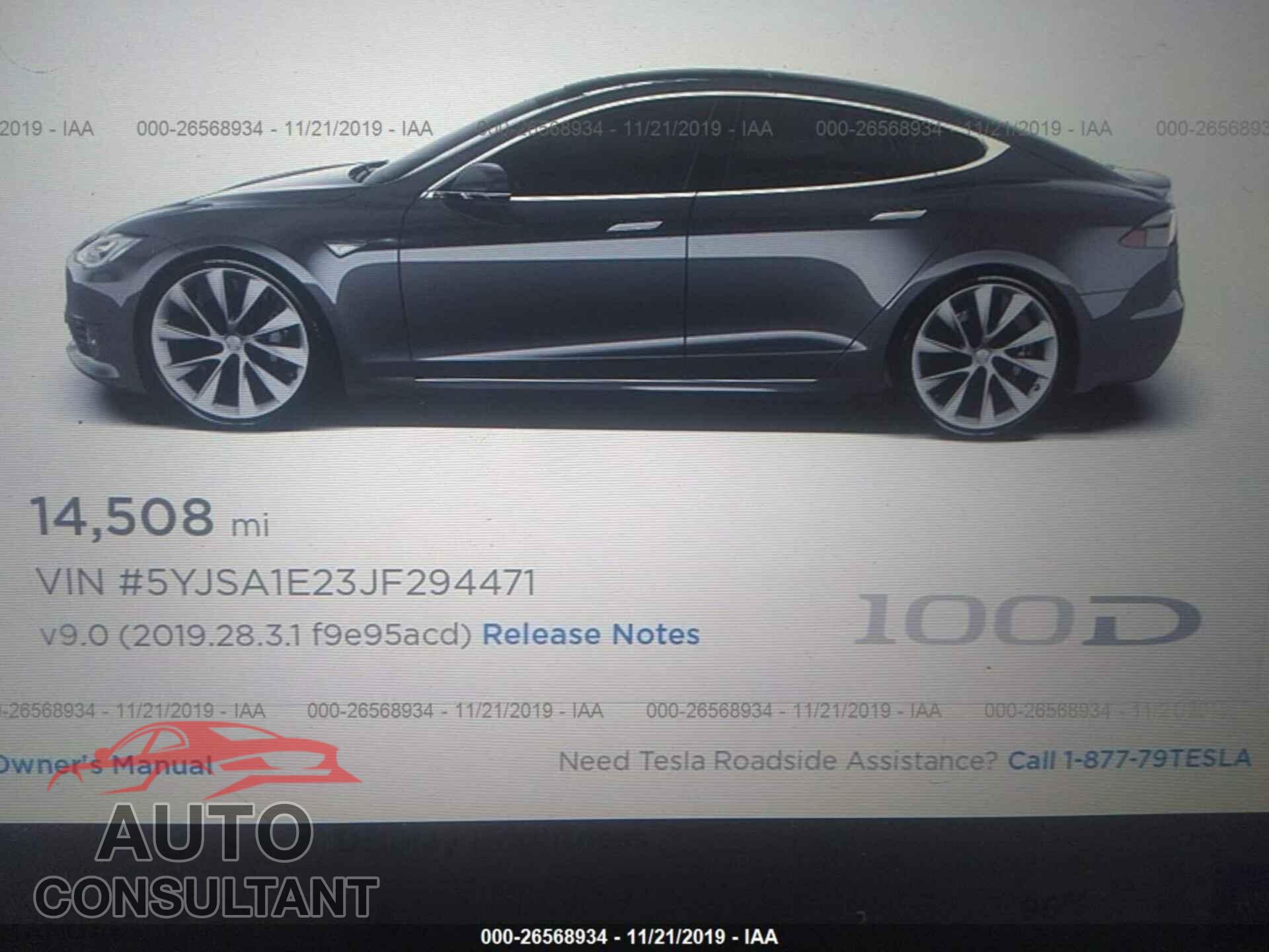 TESLA MODEL S 2018 - 5YJSA1E23JF294471