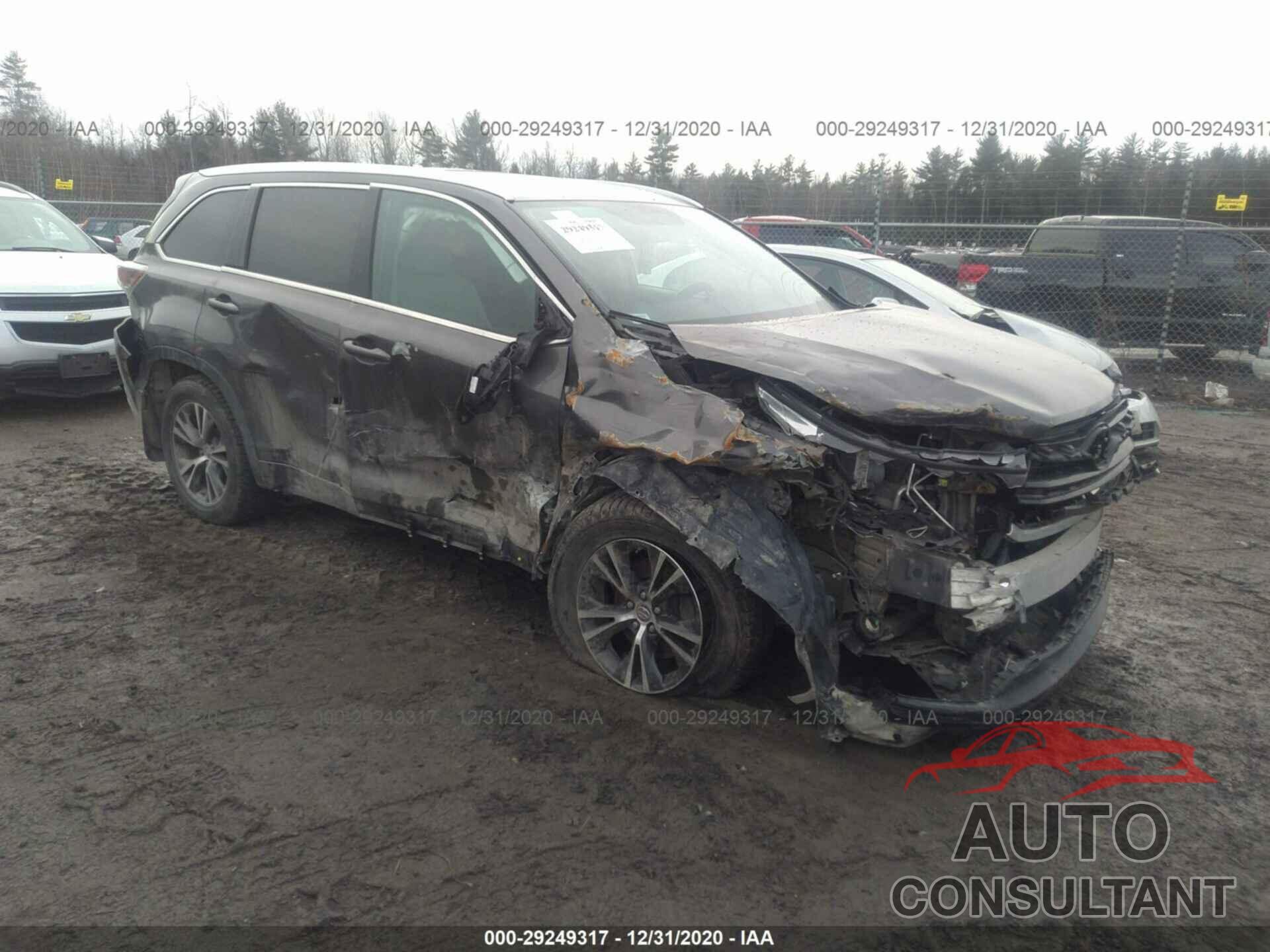 TOYOTA HIGHLANDER 2016 - 5TDJKRFH2GS504072