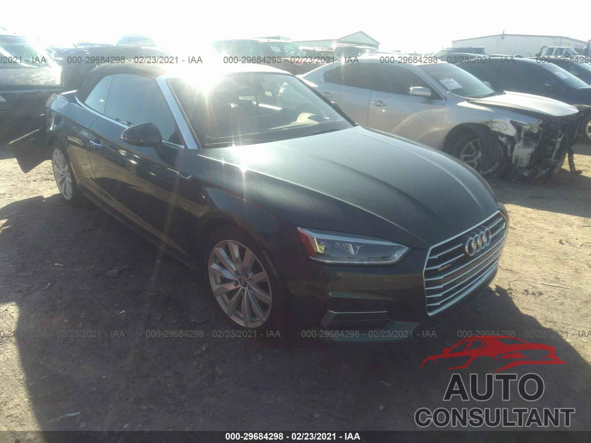 AUDI A5 CABRIOLET 2018 - WAU2NGF52JN006549