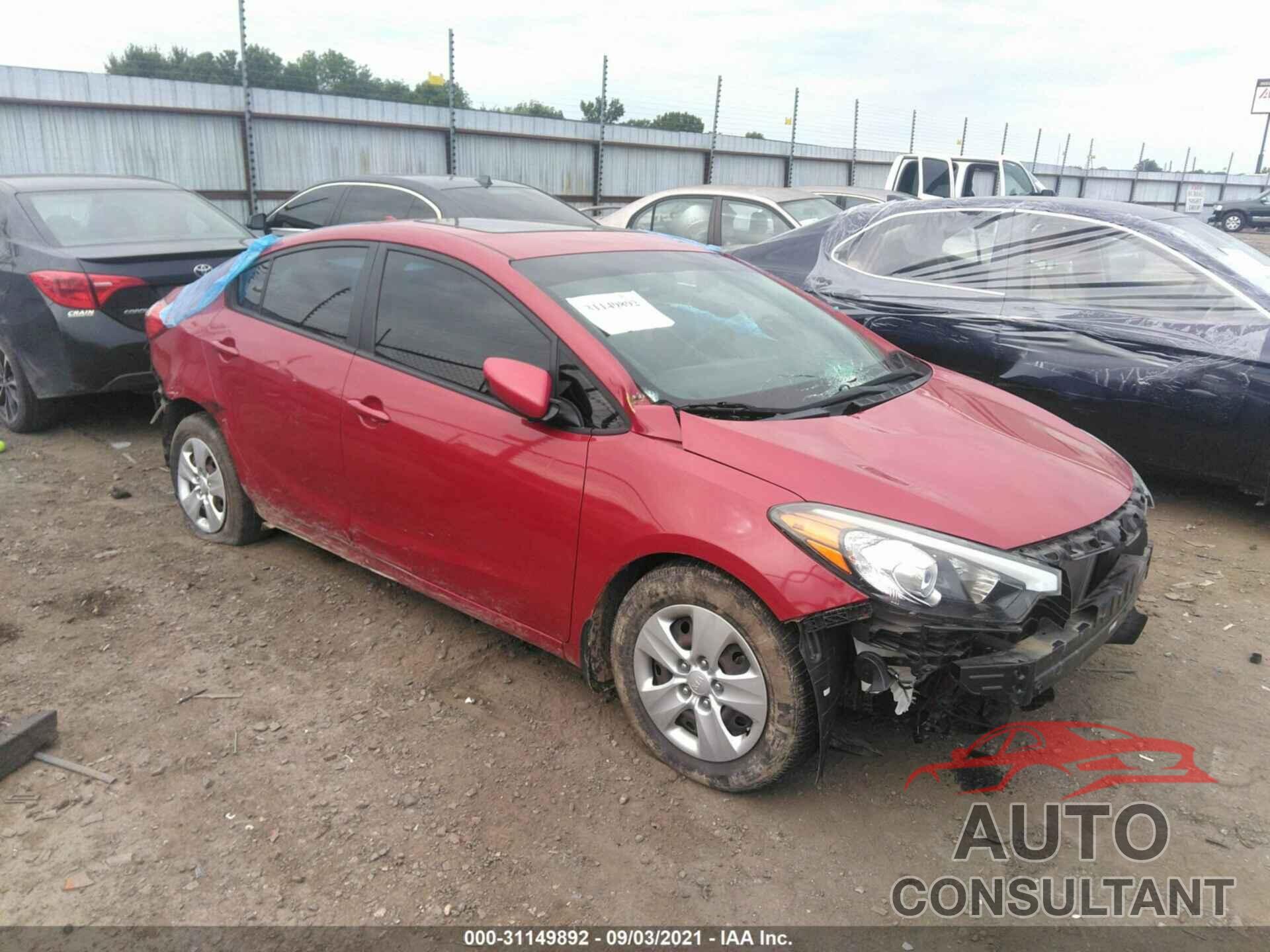 KIA FORTE 2016 - KNAFK4A63G5481113