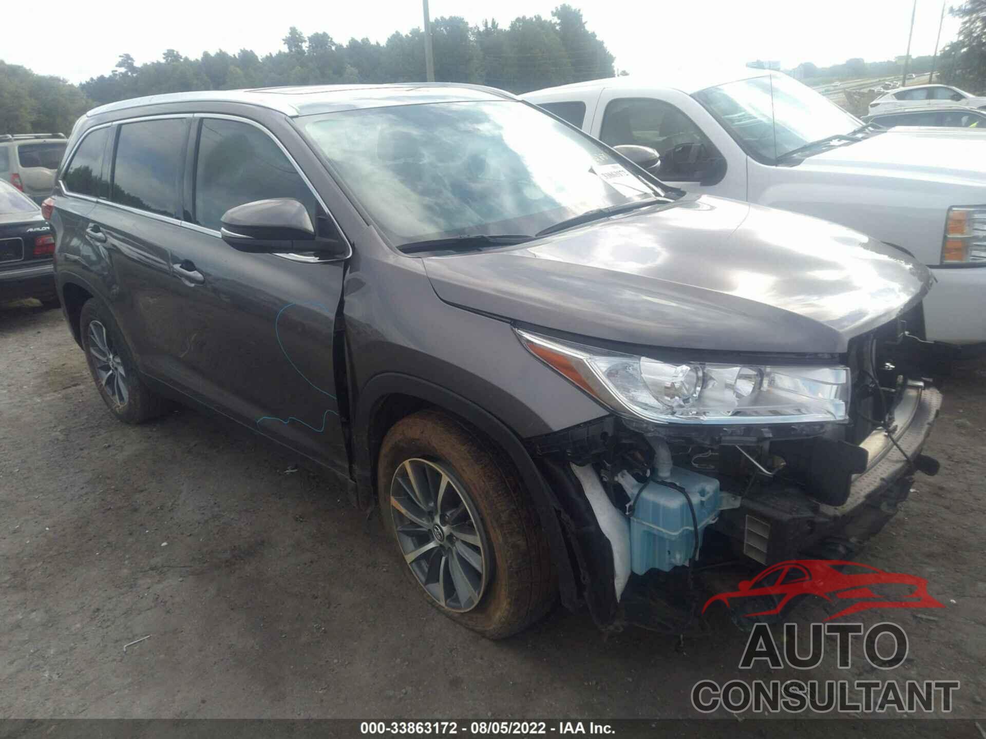 TOYOTA HIGHLANDER 2019 - 5TDKZRFH7KS572568
