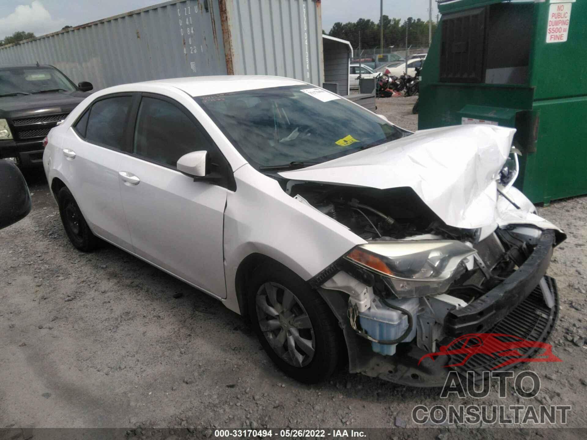 TOYOTA COROLLA 2016 - 2T1BURHE0GC501939