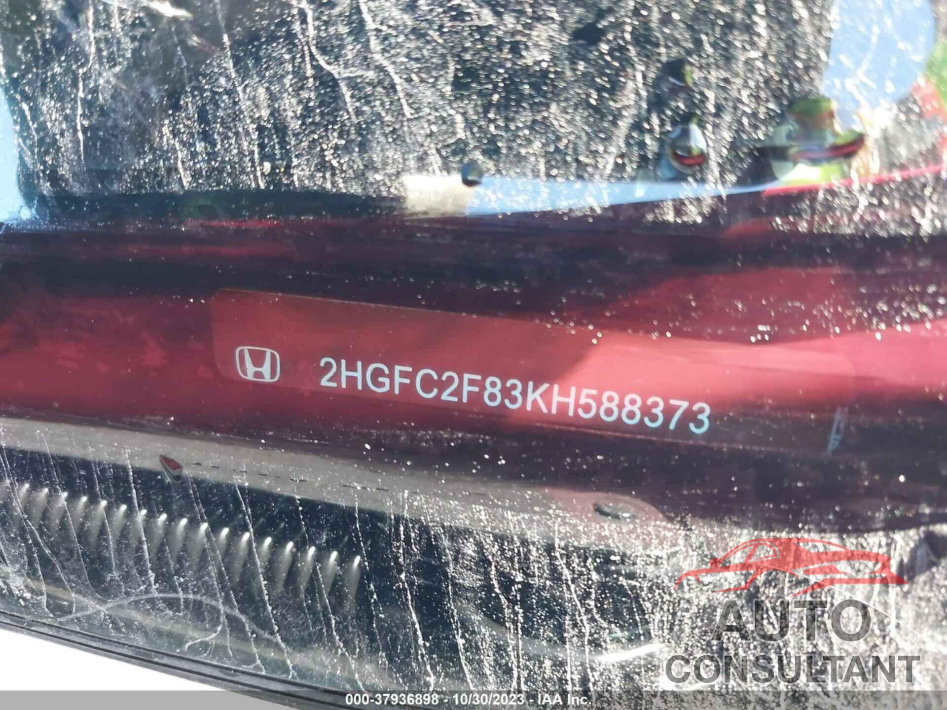 HONDA CIVIC 2019 - 2HGFC2F83KH588373