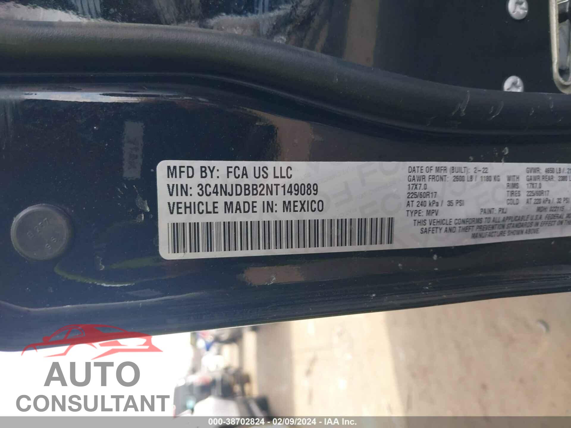 JEEP COMPASS 2022 - 3C4NJDBB2NT149089