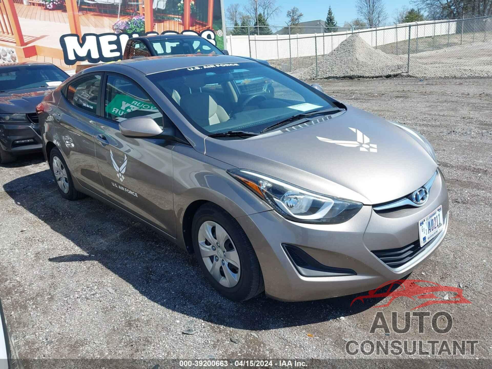 HYUNDAI ELANTRA 2016 - 5NPDH4AE8GH681999