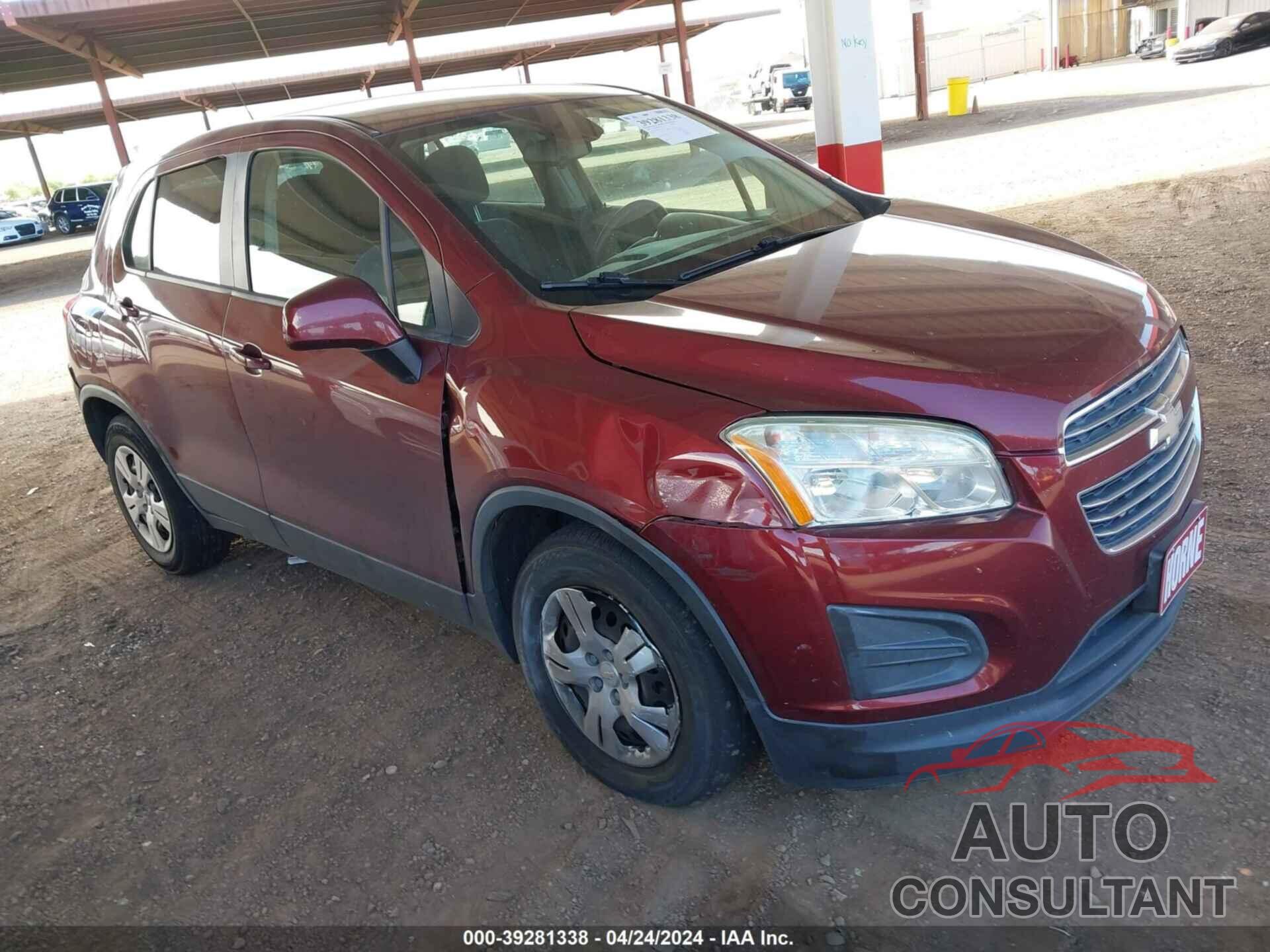 CHEVROLET TRAX 2016 - 3GNCJKSB6GL263201