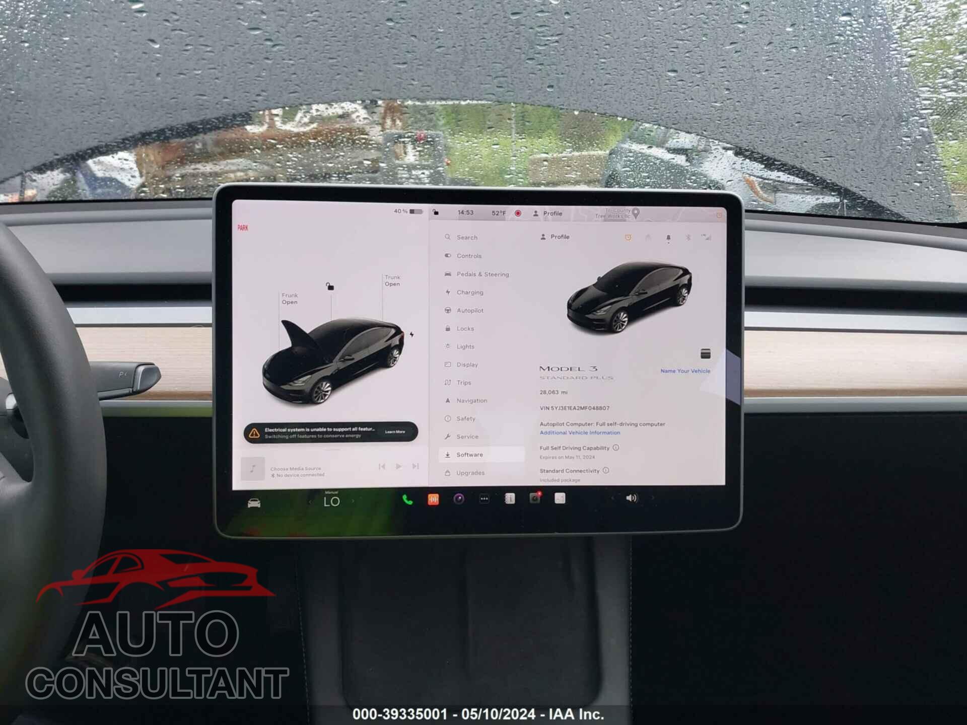 TESLA MODEL 3 2021 - 5YJ3E1EA2MF048807