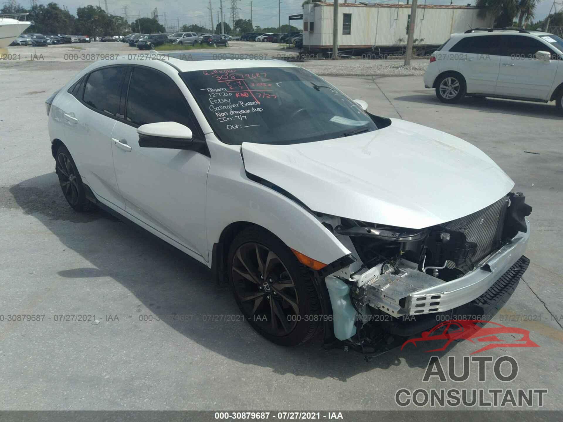 HONDA CIVIC HATCHBACK 2019 - SHHFK7H98KU223941