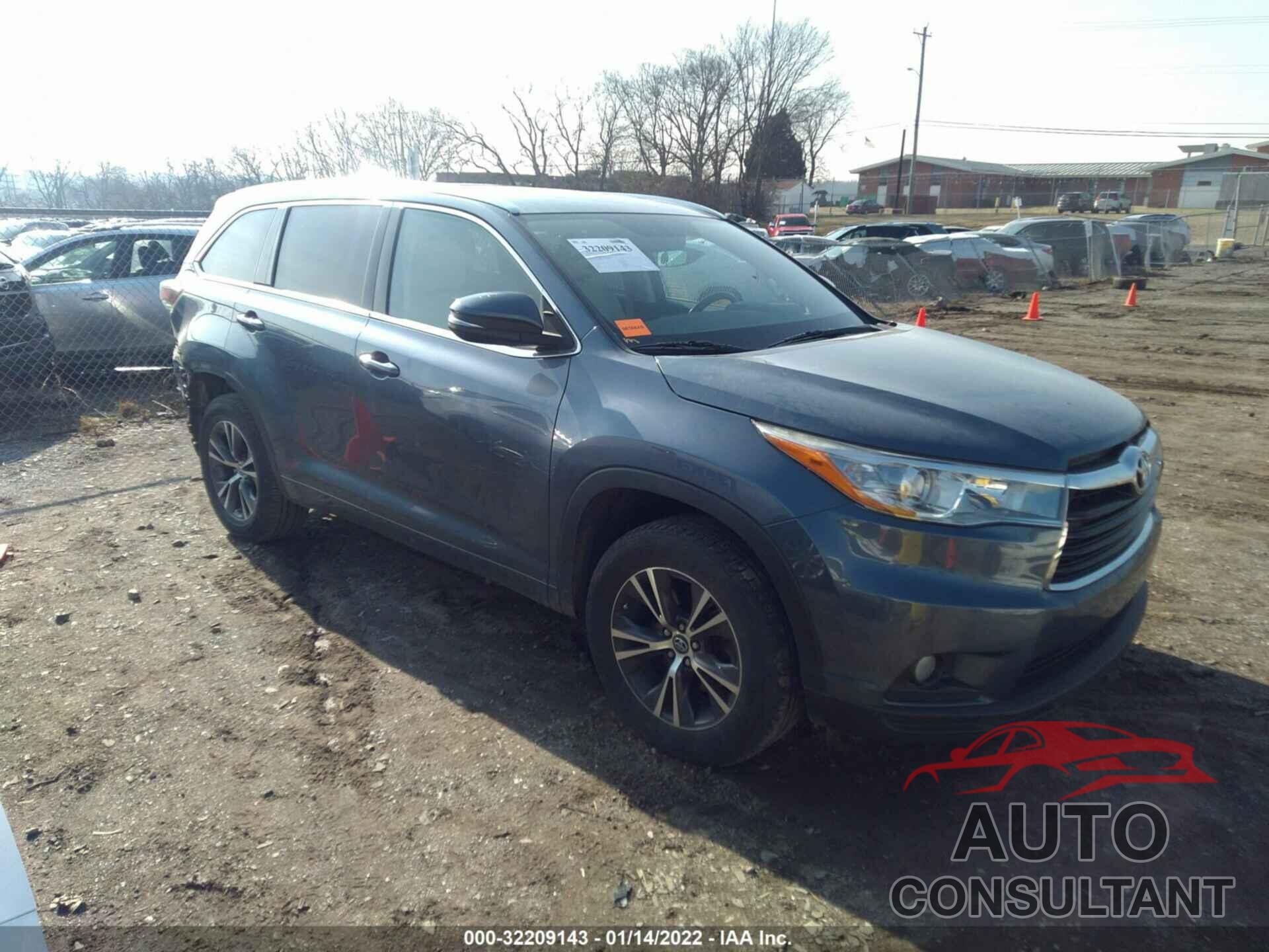 TOYOTA HIGHLANDER 2016 - 5TDKKRFH5GS500540