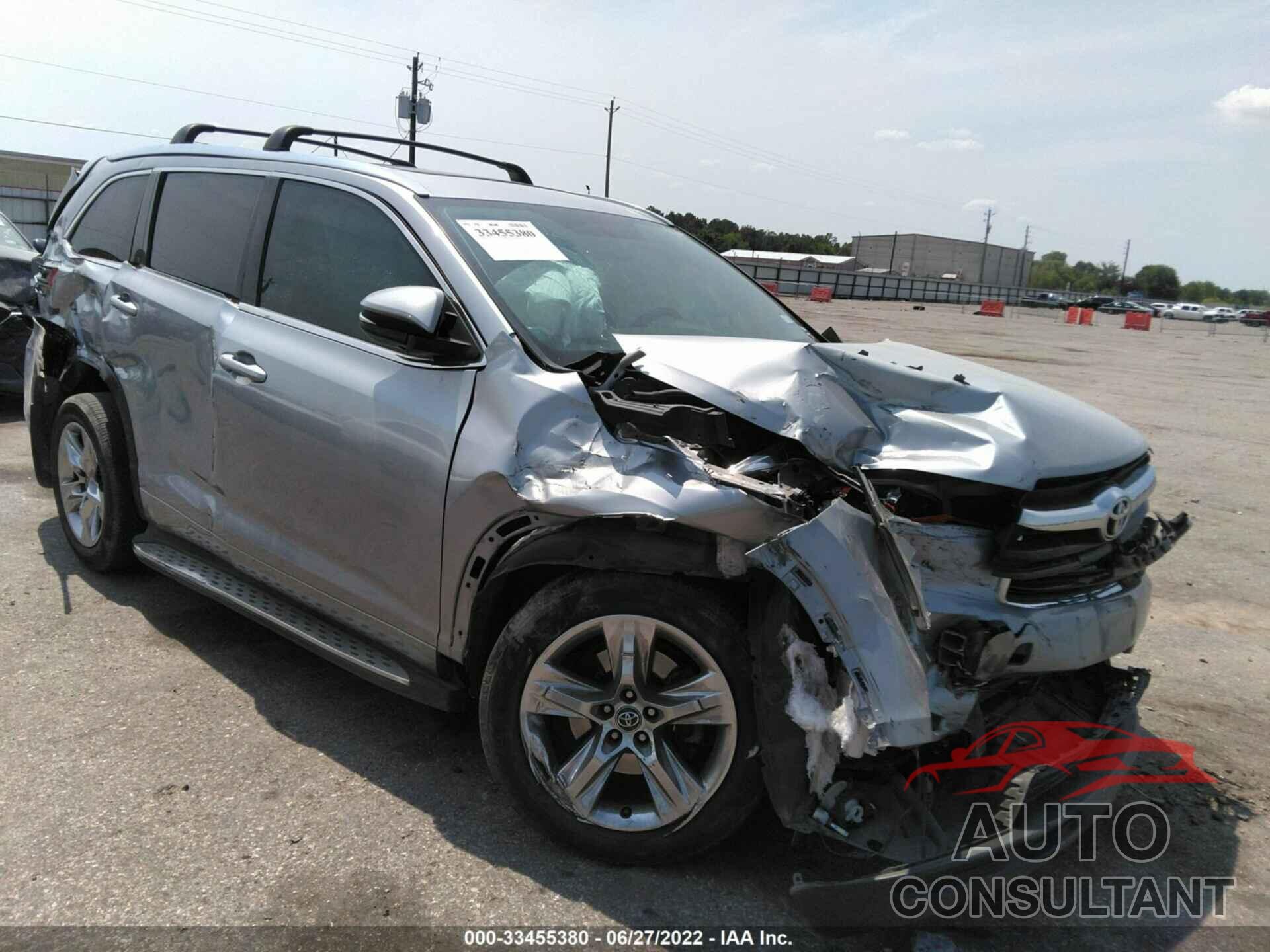 TOYOTA HIGHLANDER 2016 - 5TDYKRFH0GS183759