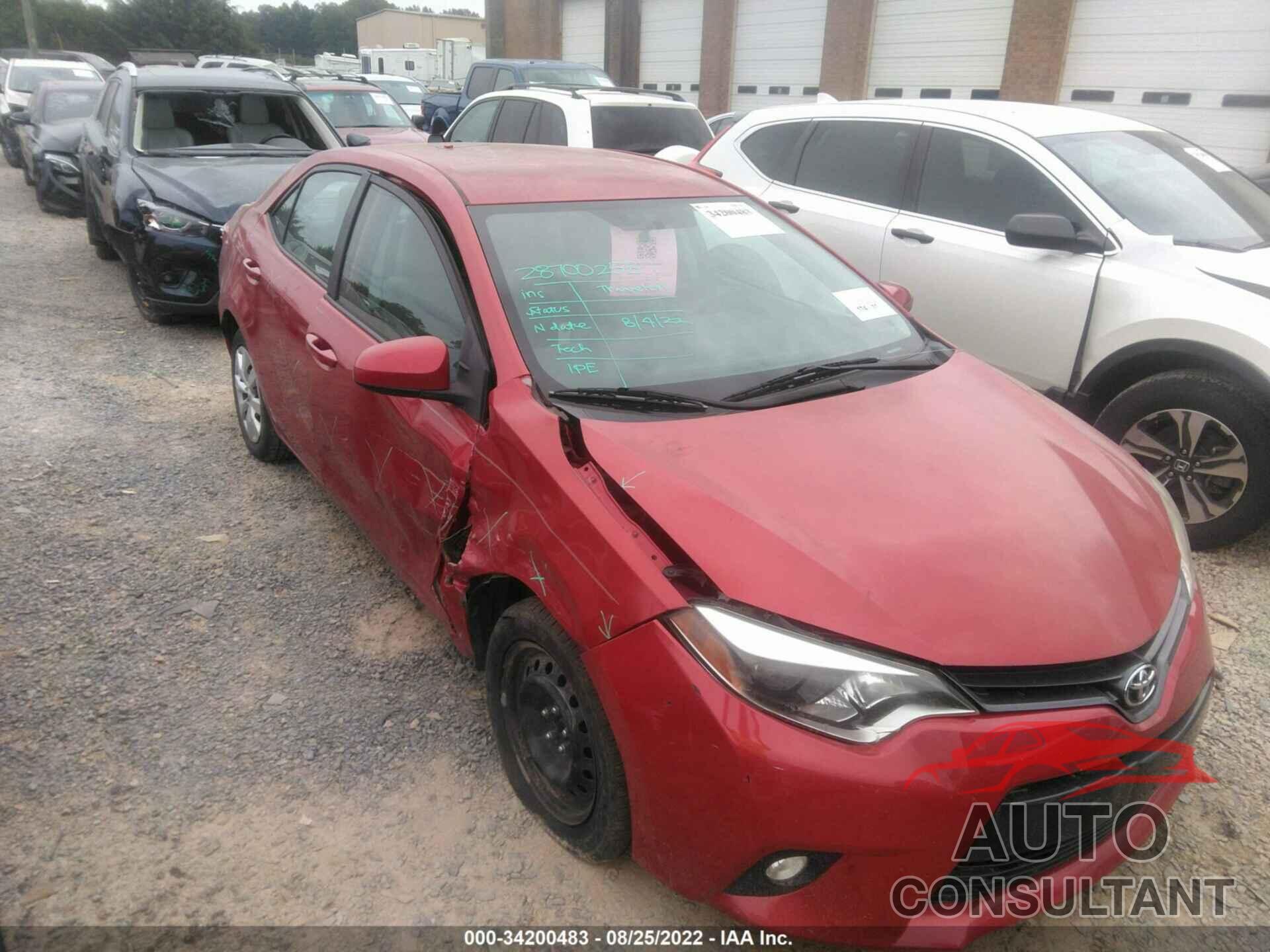 TOYOTA COROLLA 2016 - 5YFBURHE1GP388695