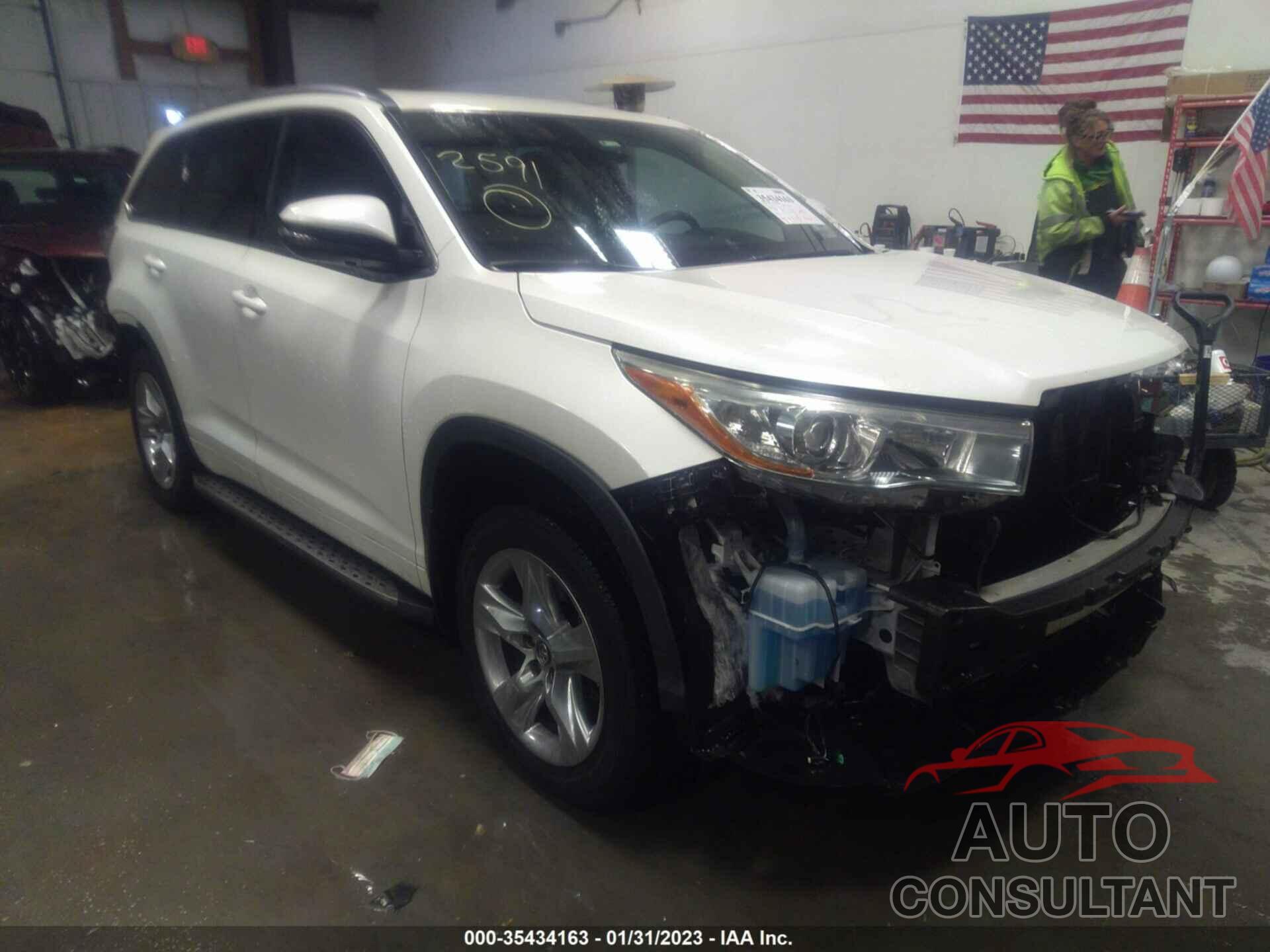 TOYOTA HIGHLANDER 2016 - 5TDDKRFH1GS258256