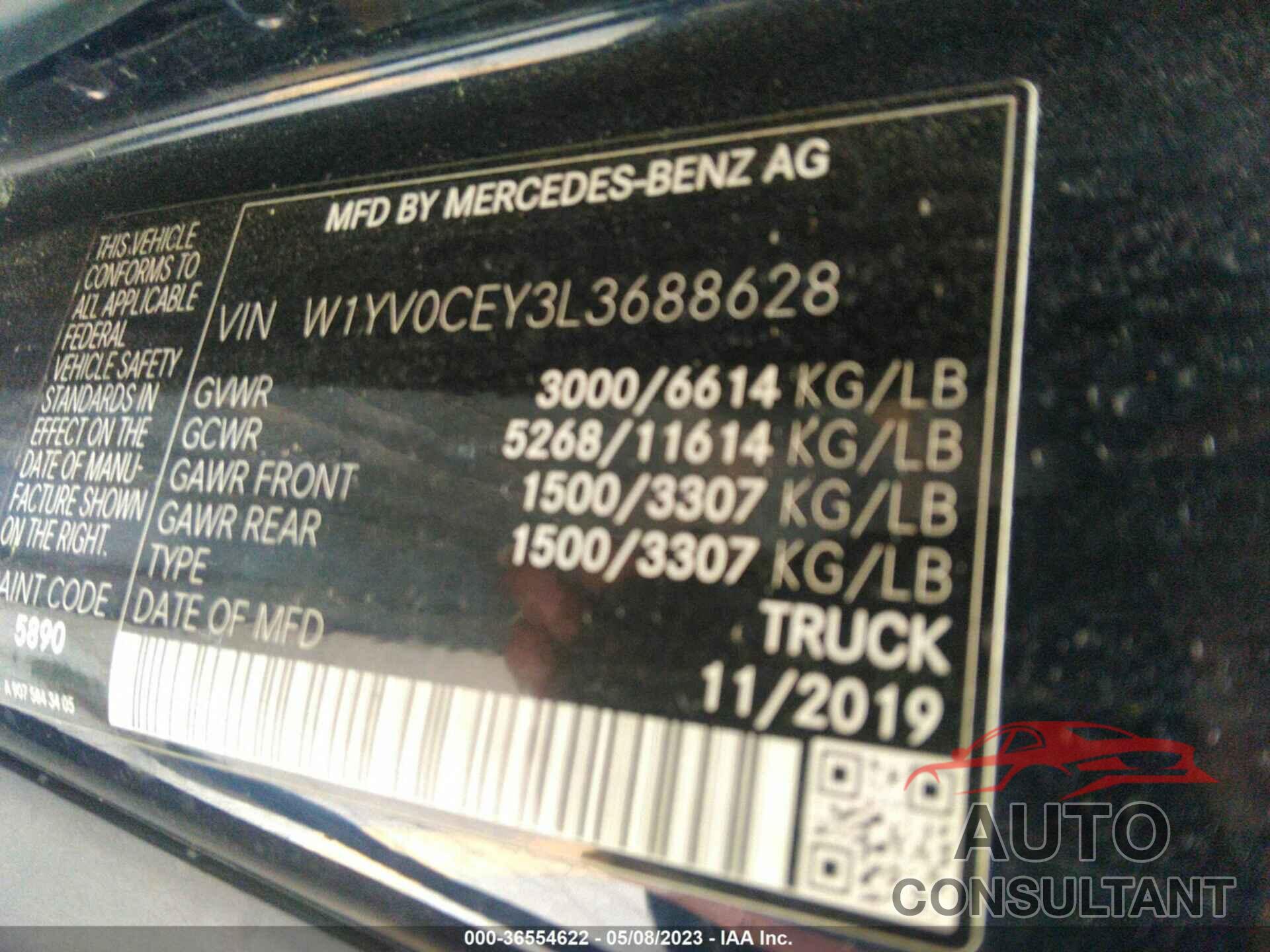 MERCEDES-BENZ METRIS 2020 - W1YV0CEY3L3688628