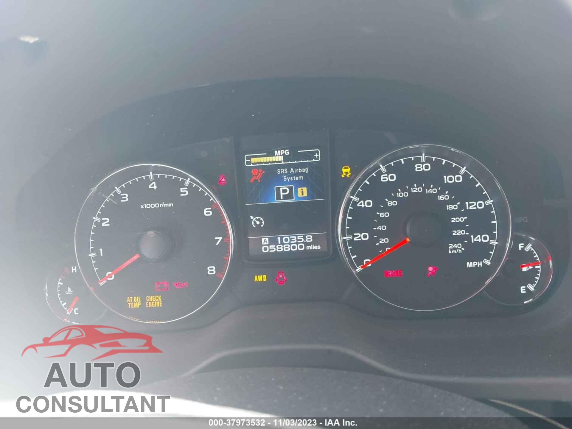 SUBARU OUTBACK 2013 - 4S4BRBLC9D3217143