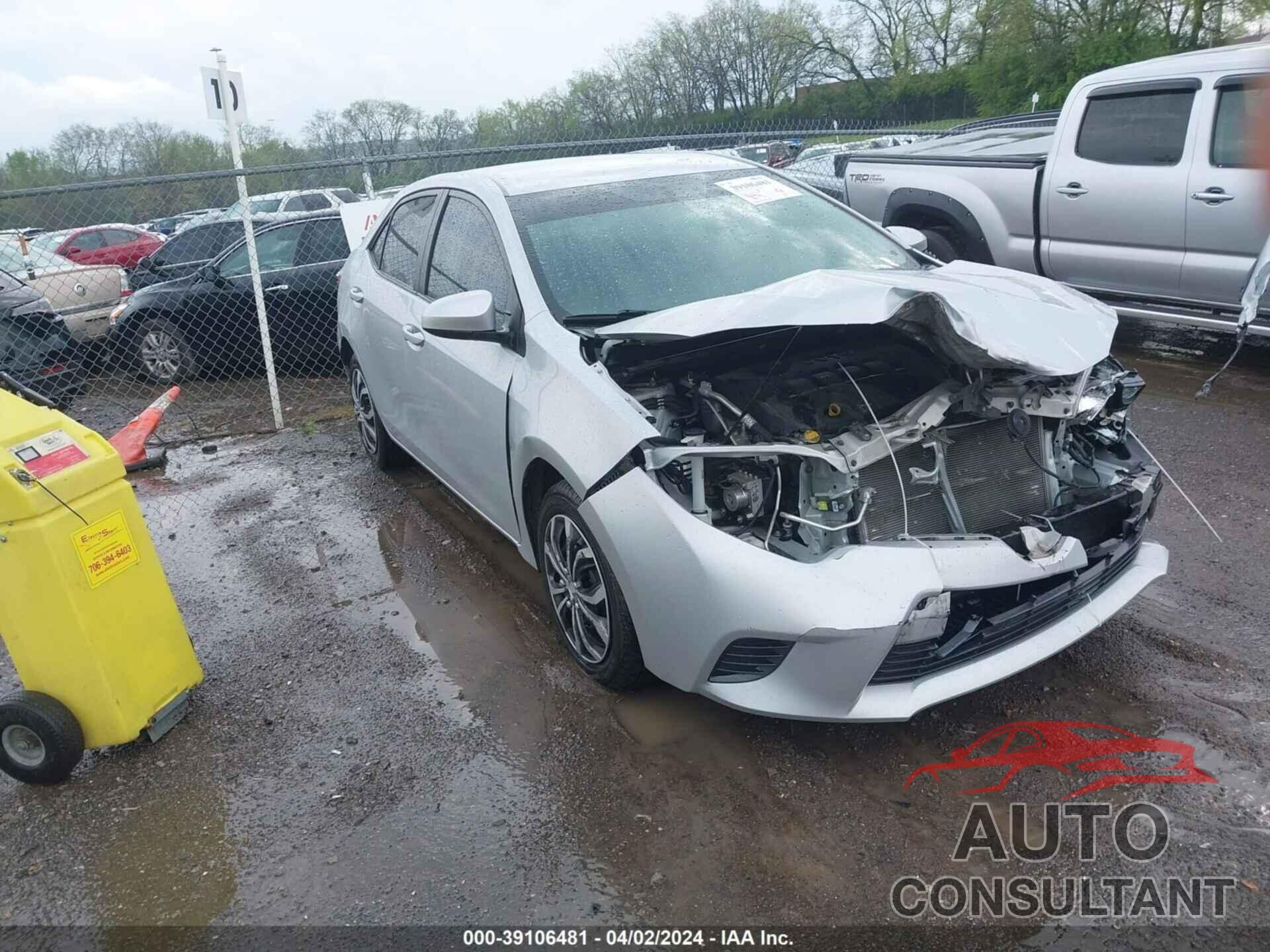 TOYOTA COROLLA 2016 - 2T1BURHE8GC552623