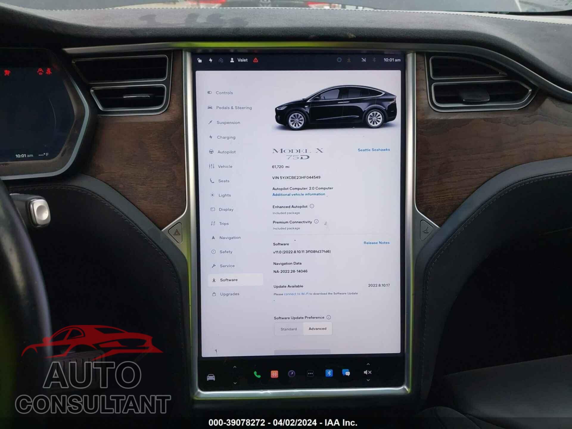 TESLA MODEL X 2017 - 5YJXCBE23HF044549