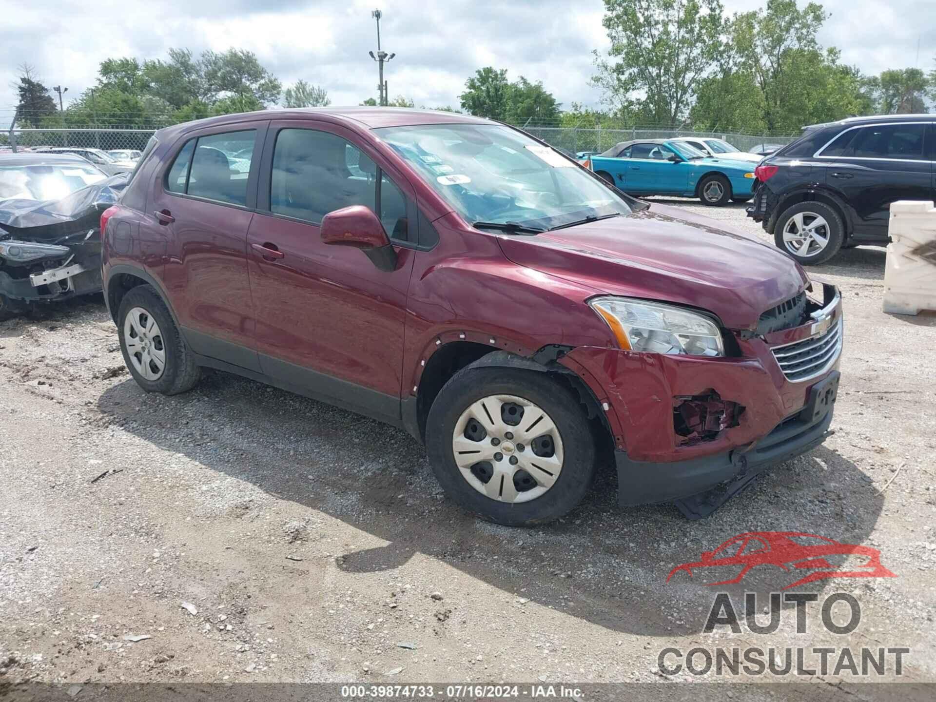 CHEVROLET TRAX 2016 - 3GNCJKSB2GL257198