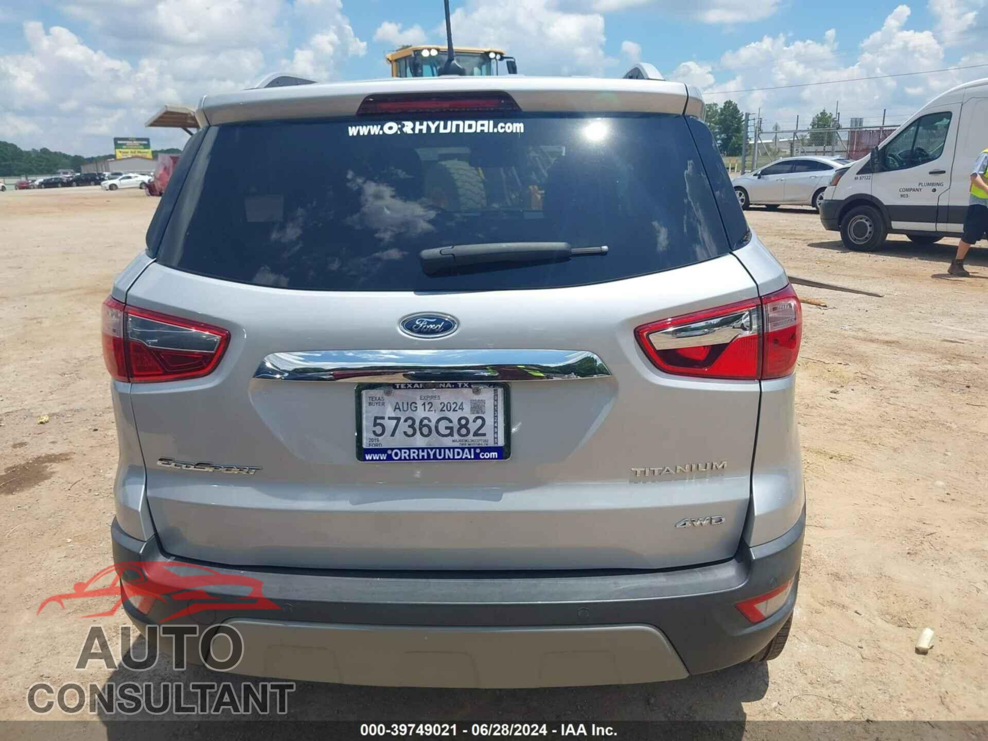 FORD ECOSPORT 2019 - MAJ6S3KL3KC277262