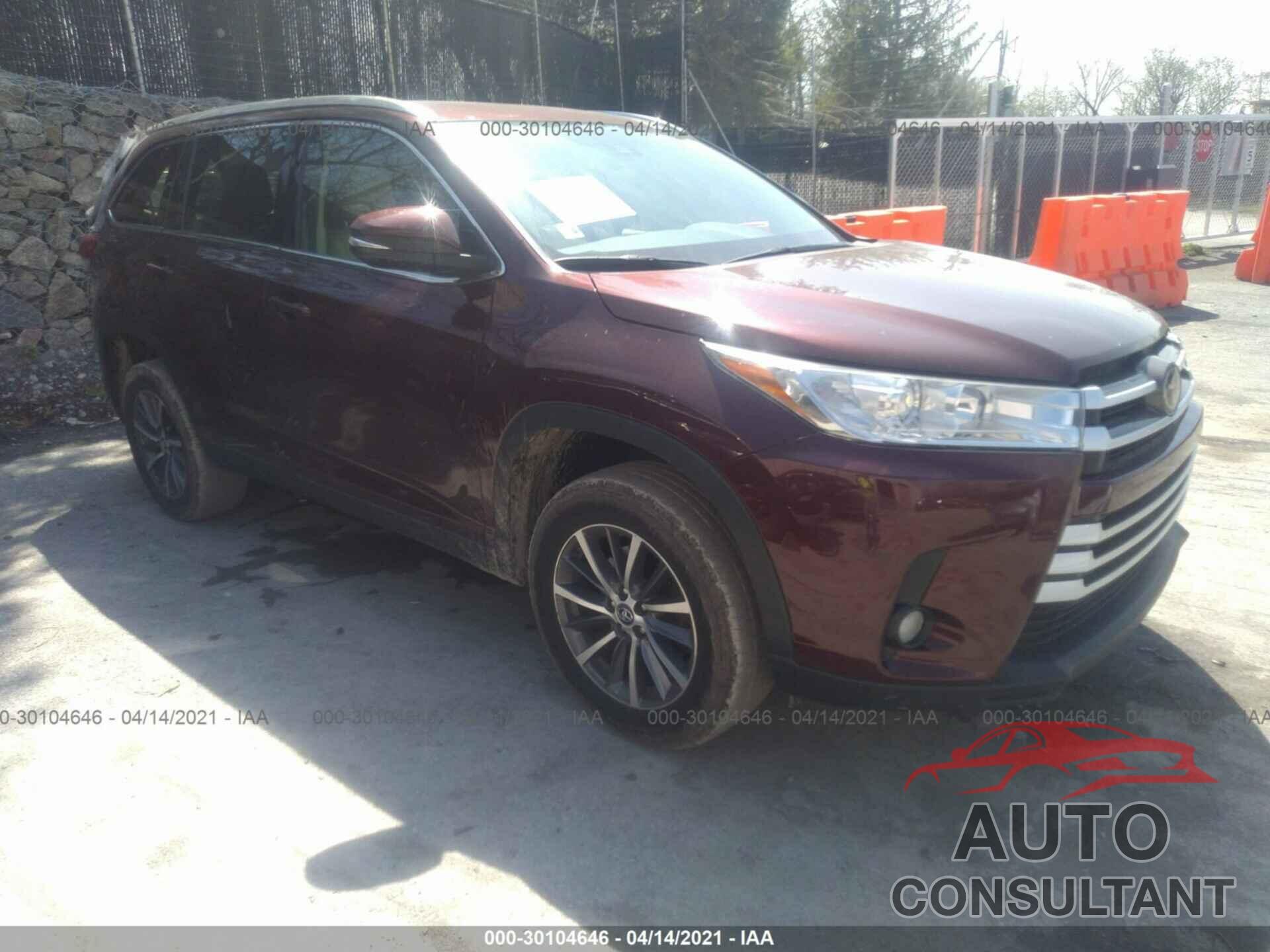 TOYOTA HIGHLANDER 2019 - 5TDKZRFH1KS313946