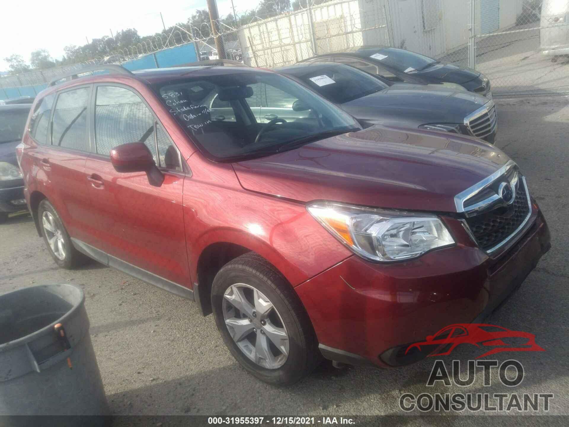 SUBARU FORESTER 2016 - JF2SJADC7GH446501