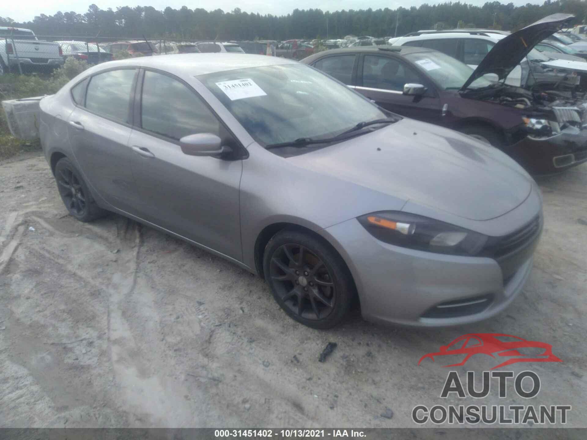 DODGE DART 2016 - 1C3CDFAA5GD607742