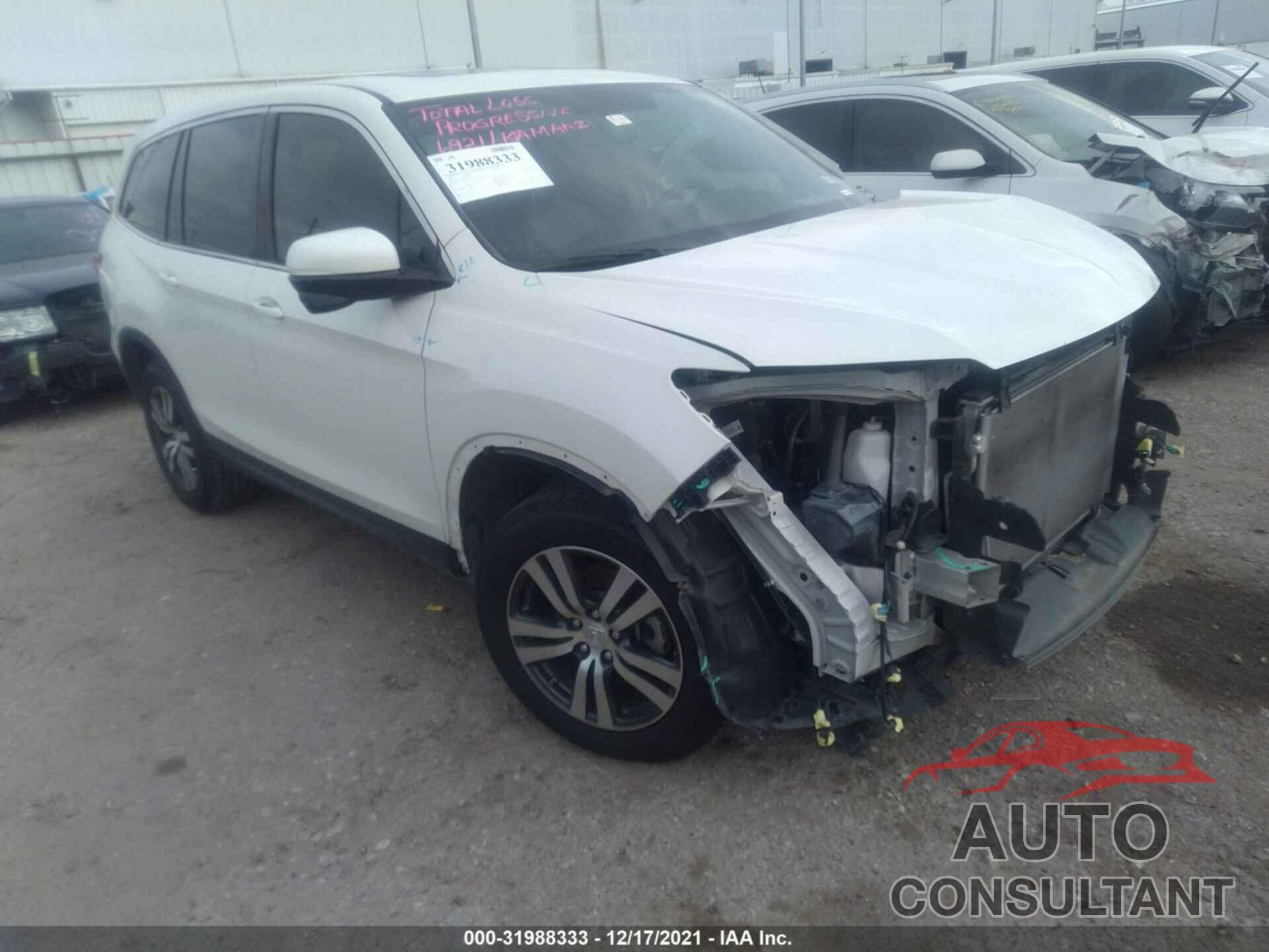 HONDA PILOT 2017 - 5FNYF5H75HB033721